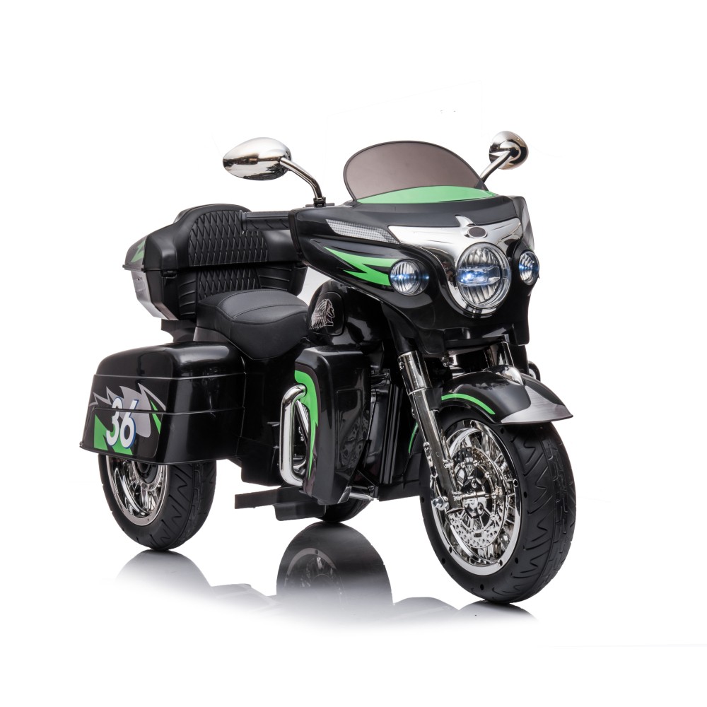 Kids Electric motorcycle 12V two seat motorcycle with Key start Storage Box