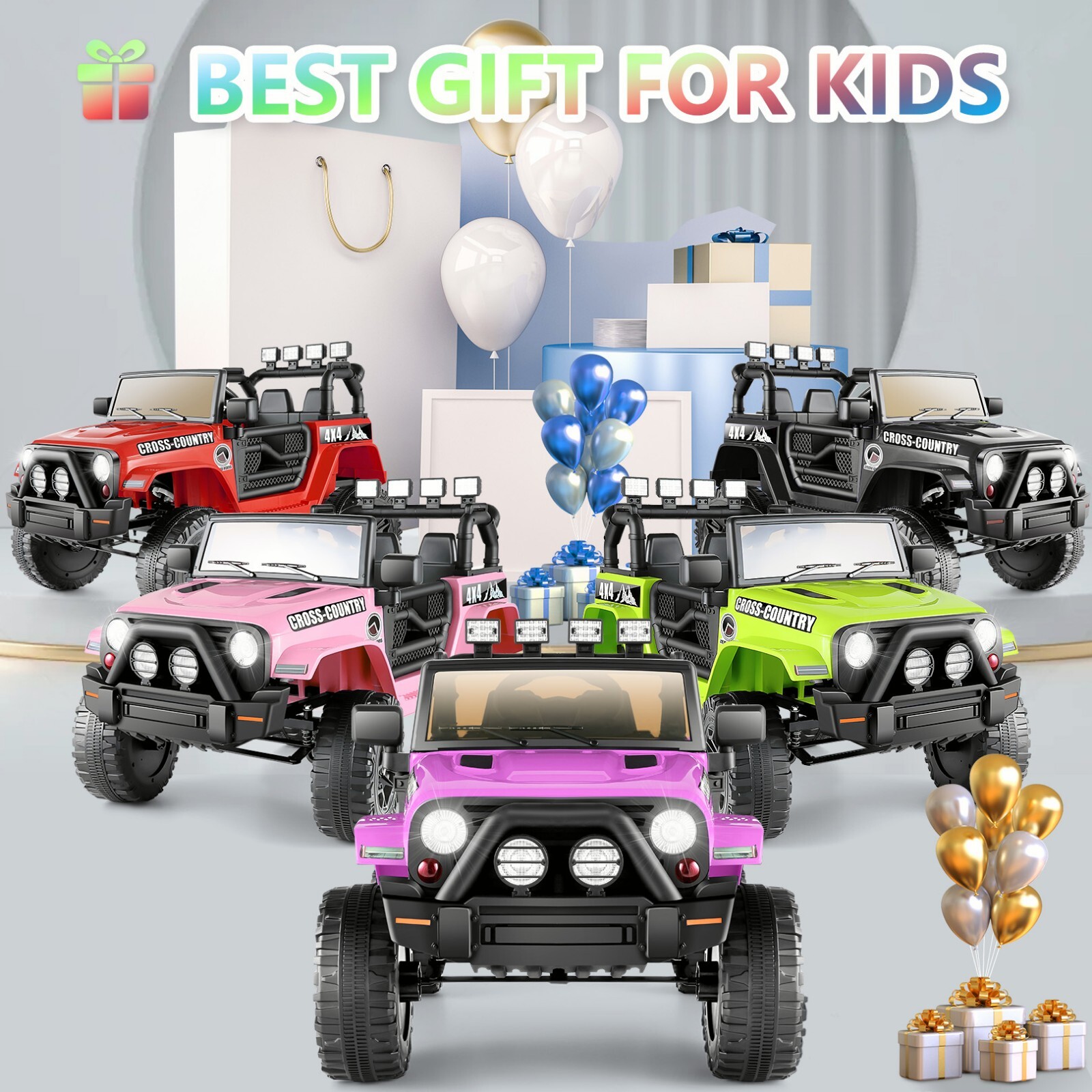 12/24V Large Ride On Truck Kids Electric Car+Parental Remote Control Xmas Gift