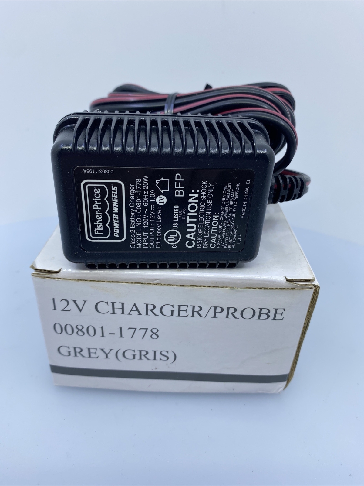 Fisher Price OEM Power Wheels 12V Class 2 Battery Charger Wall Plug 00801-1778