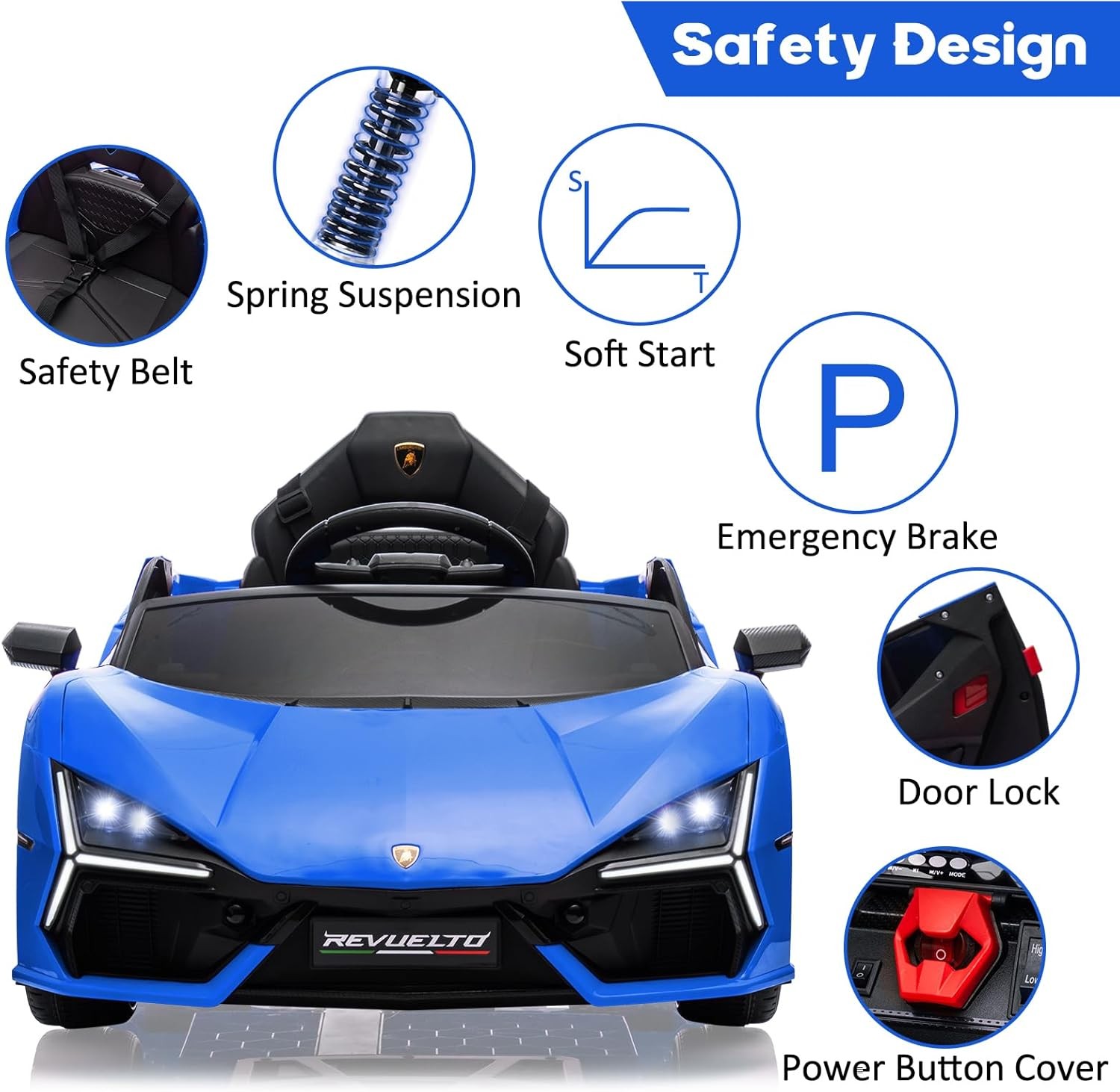 12V Electric Kids Ride On Toy Car w/ Battery Power Remote Control LED Light