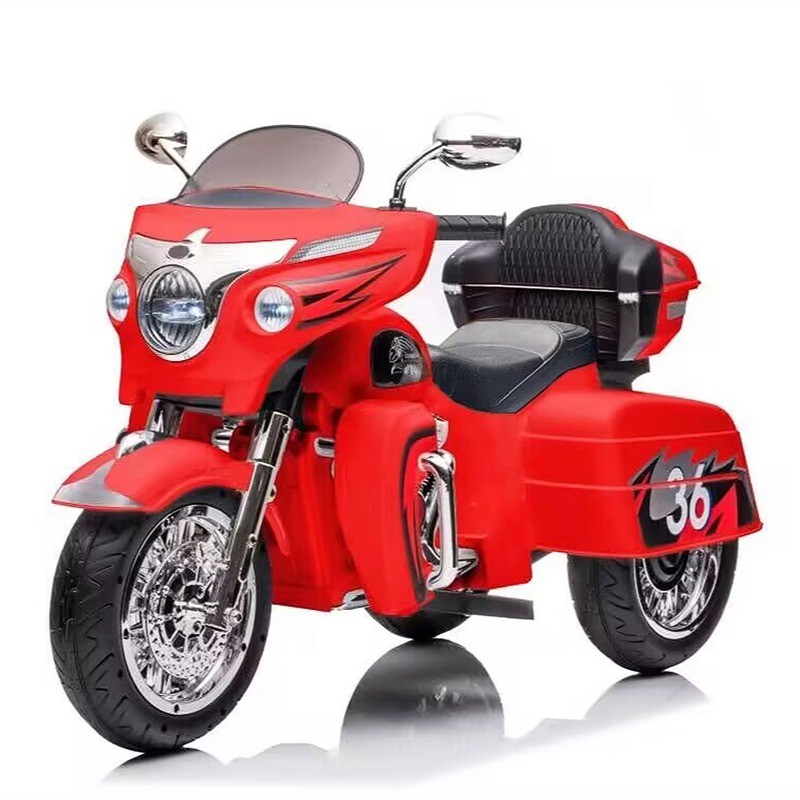 Kids Ride On Motorcycle 12V 2-Seat Electric Motorbike 3 Wheels for 3-8 Years Old