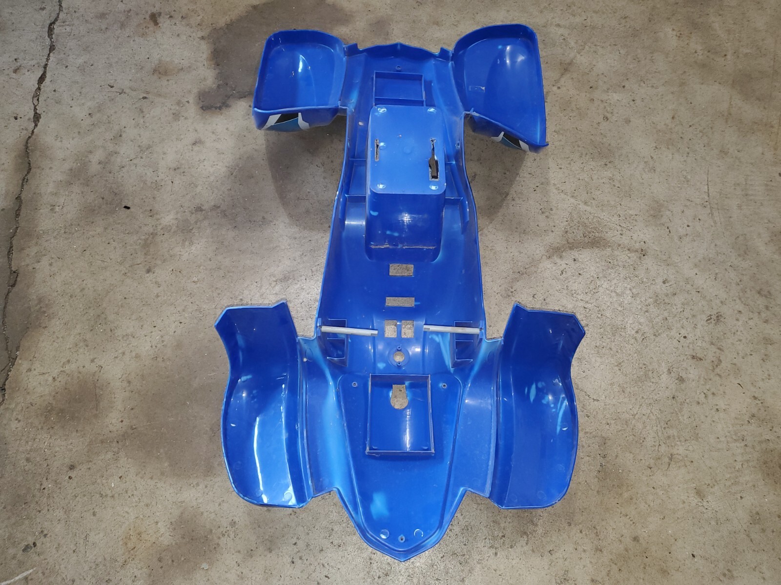 12V Yamaha Raptor Dumar Power Wheels Kids ATV Blue Plastic Body Fenders