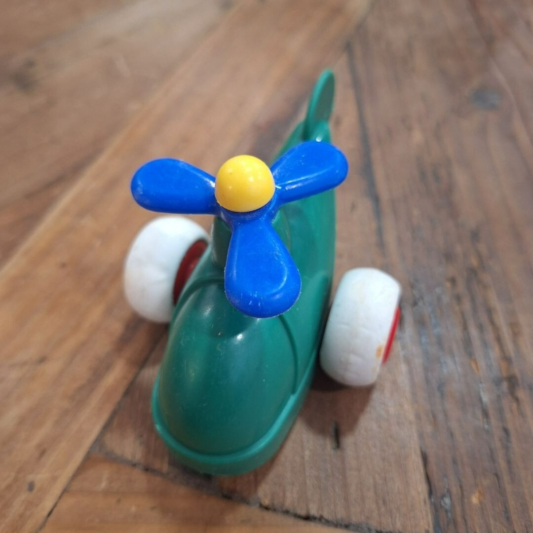Viking Toys Sweden Helicopter 1148 Green Play Vehicle Rubber Wheel Toddler