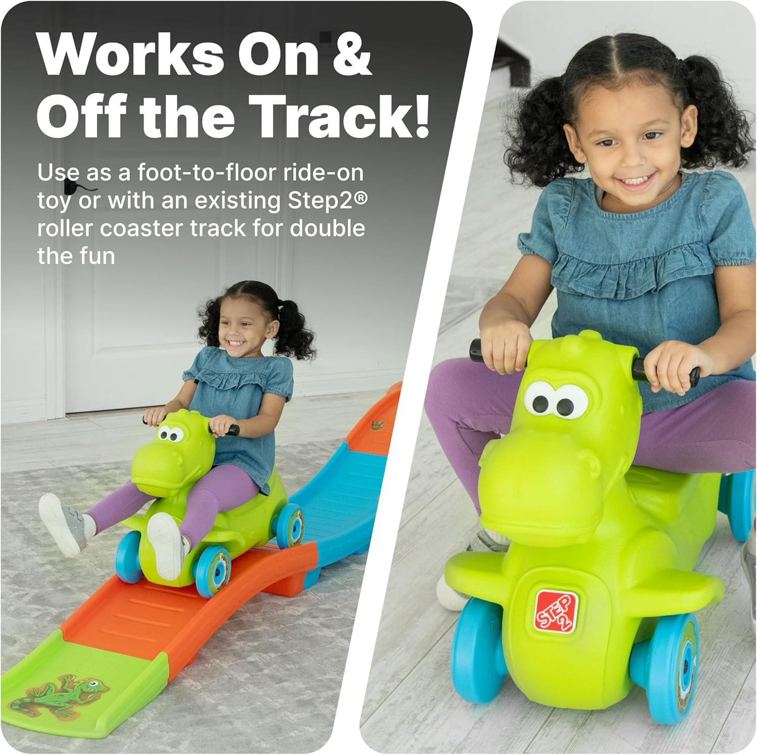 Step2 Dino Dash Kids Push Car Foot Powered Ride On Toy Practice Balance 4 Wheels