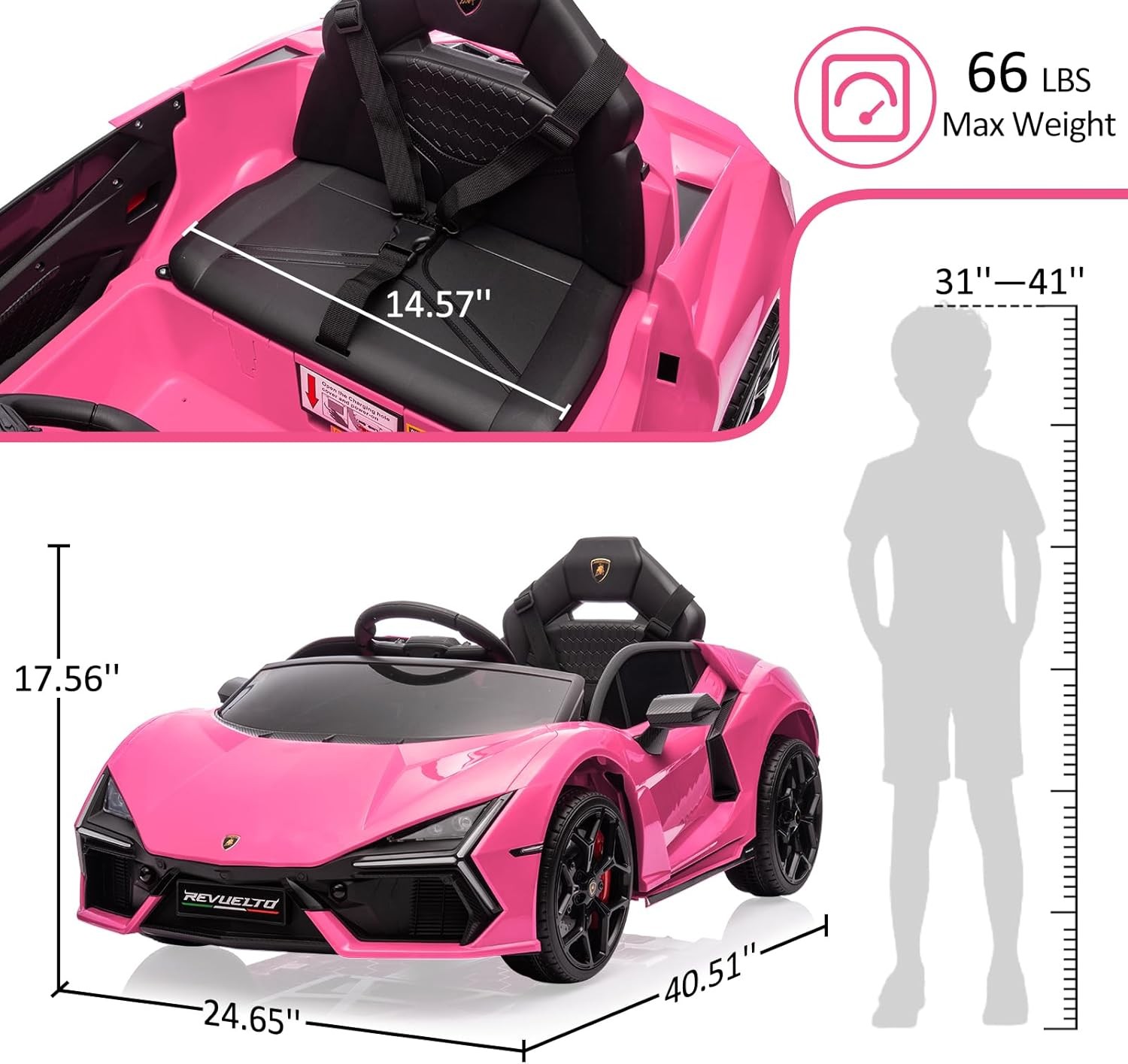 12V Electric Kids Ride On Toy Car w/ Battery Power Remote Control LED Light