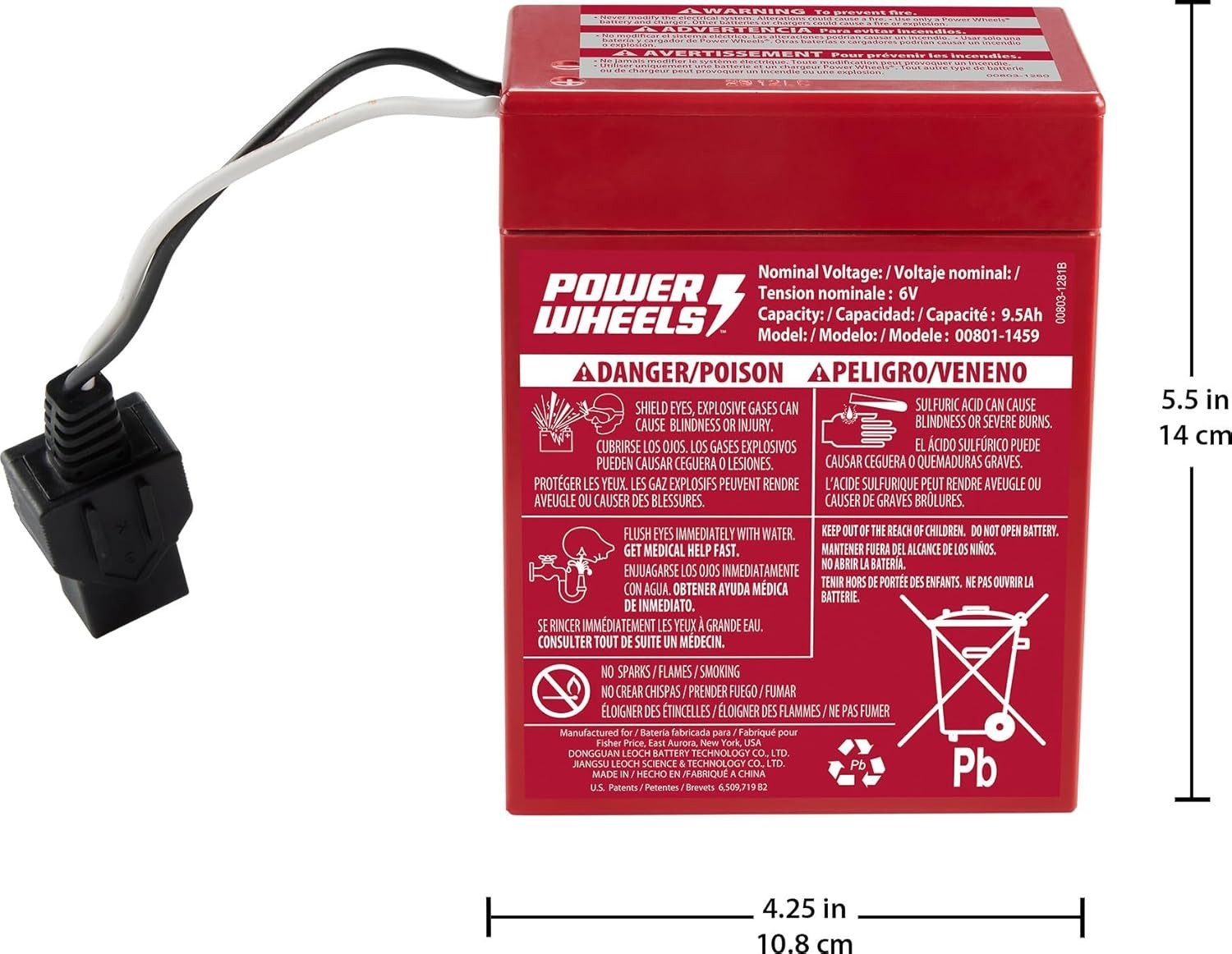 6V Red Replacement Battery for Ride-On Toys – Reliable, Rechargeable Power
