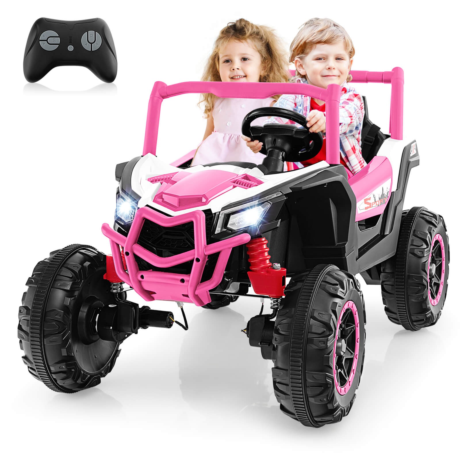 24V Kids Ride on UTV w/ 4 x 100W Powerful Engine Remote Control High/Low Speed