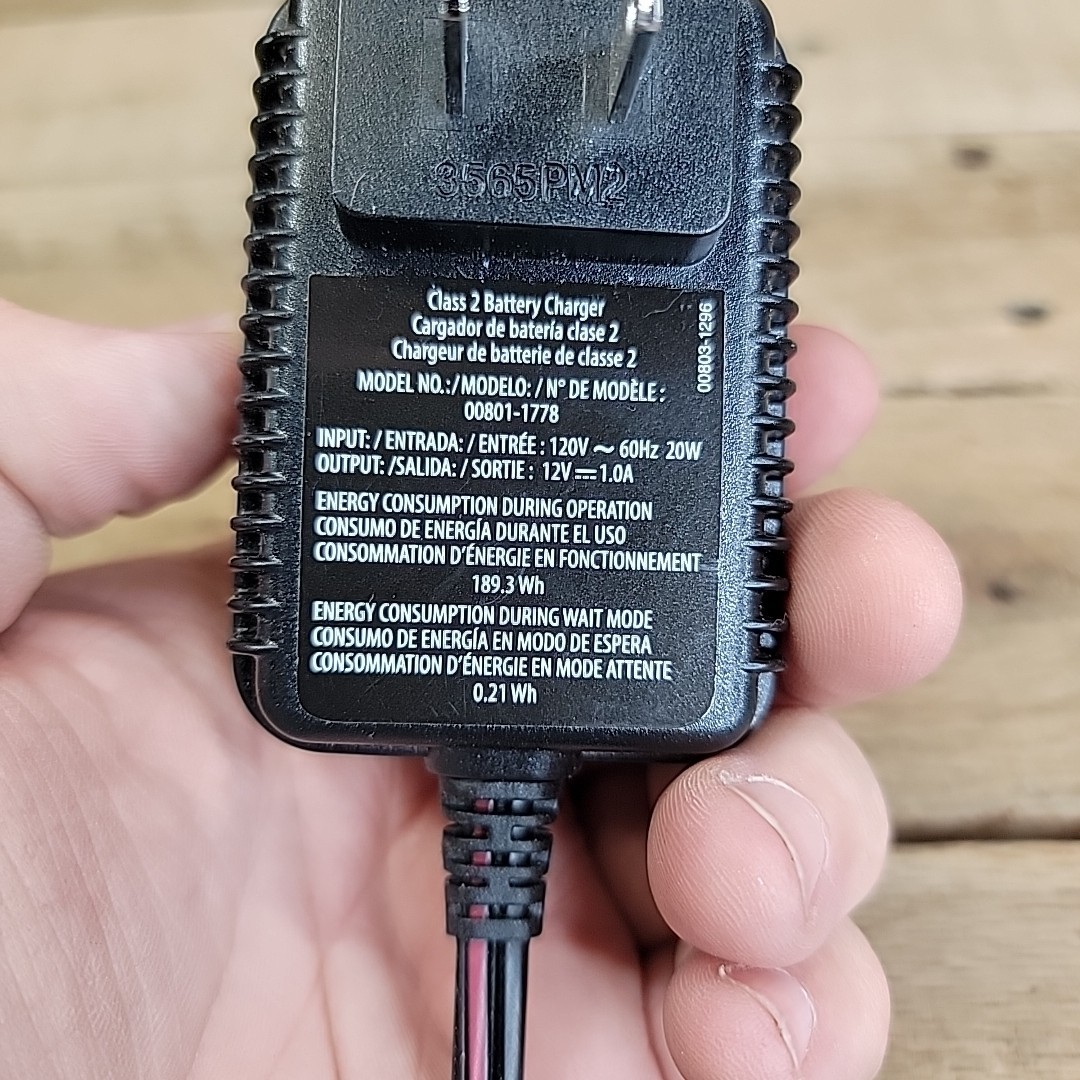 OEM Factory 12-Volt Charger for Power Wheels Fisher Price No. 00801-1778