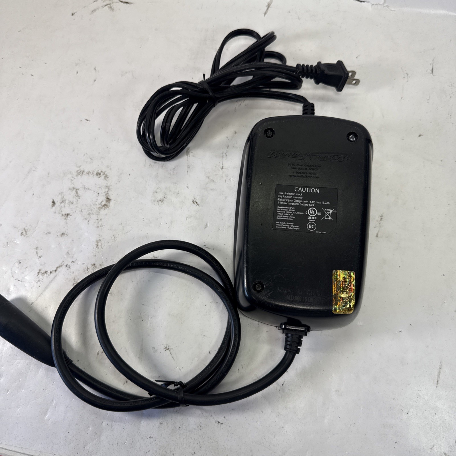 Radio Flyer TESLA S/X Kids Car Battery CHARGER ONLY 14.4V RF-C3 OEM Power Cable