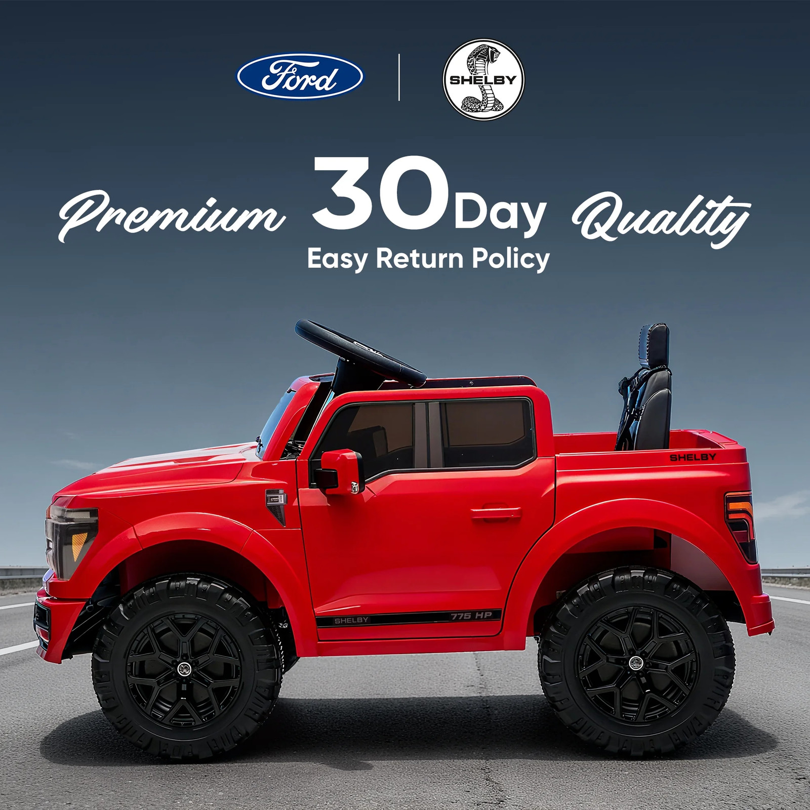 Electric Licensed Ford-Shelby F-150 12V Ride on Truck Kid Car Toddlers Remote Re