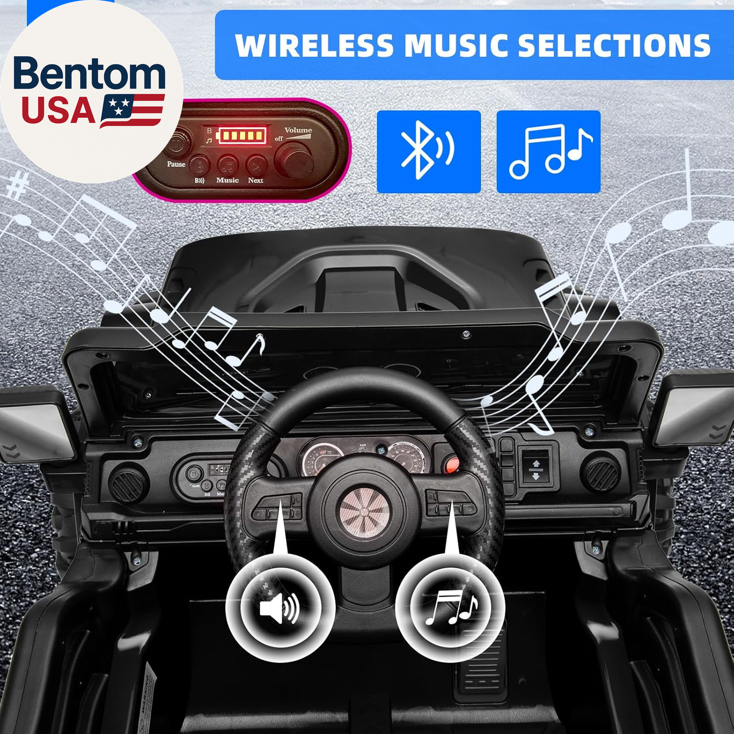 12V Kids Electric Ride on Truck Car Remote Control, Twin 35W Motors 3.5MPH Max S