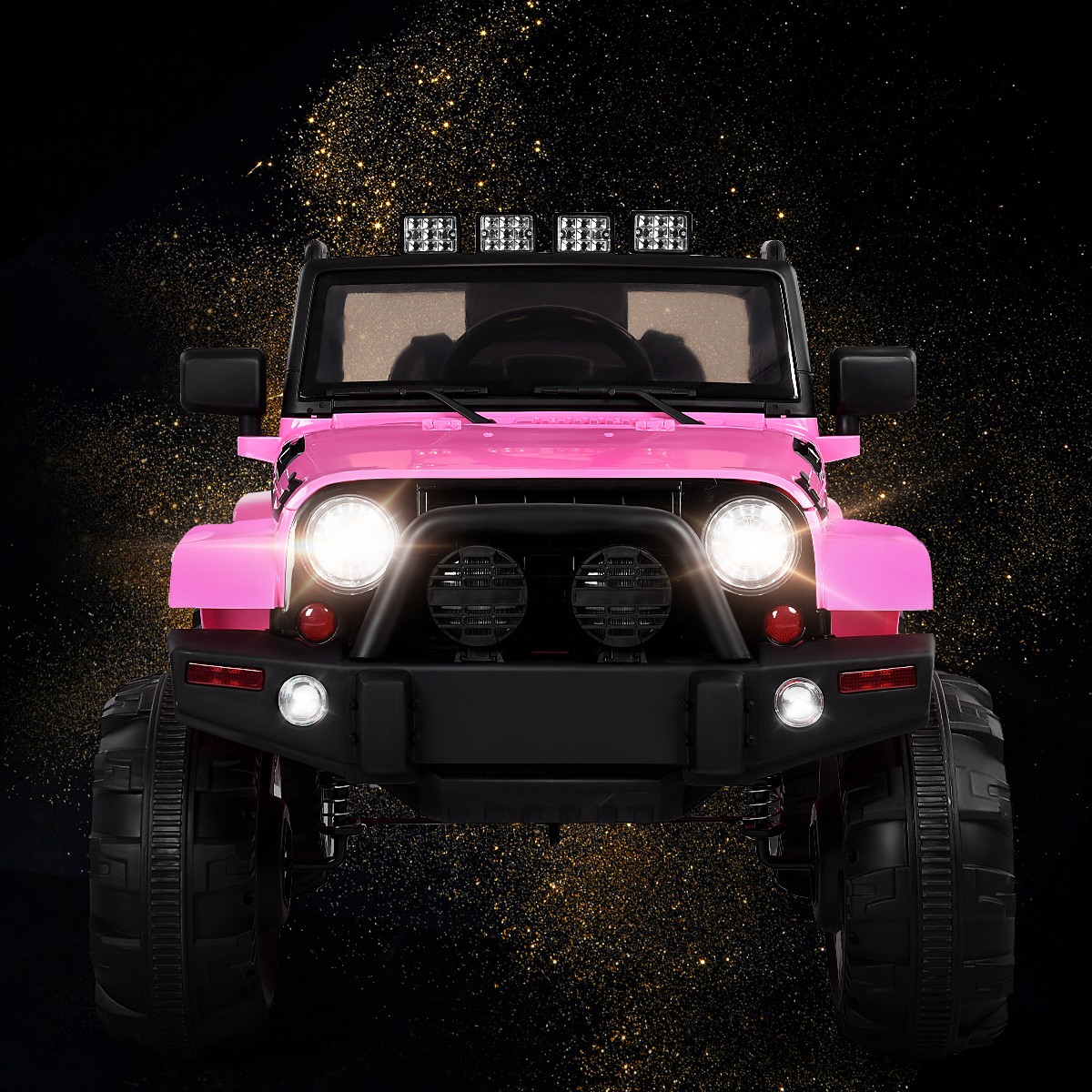 Costway 12V Kids Truck Car w/ Remote MP3 Music LED Lights Gift Toy Pink