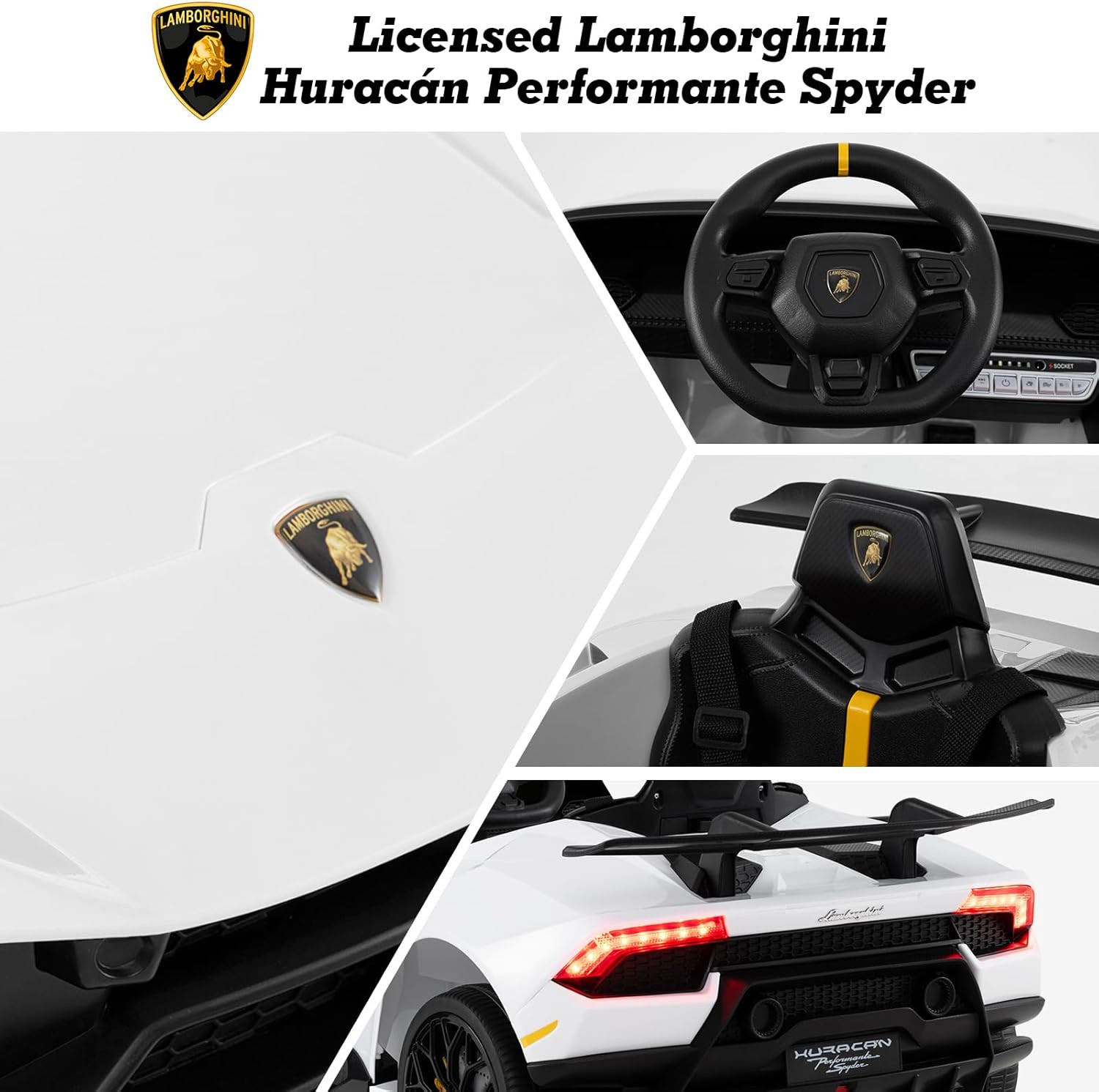 Licensed Lamborghini Huracan Ride on Car by , 12V Kids Electric Vehicle with Rem