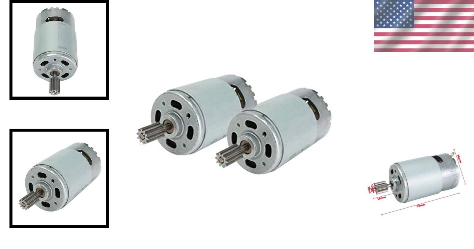 Replacement RS550 24V Motor Set for Kids Ride-on Cars – 2 Pcs Included