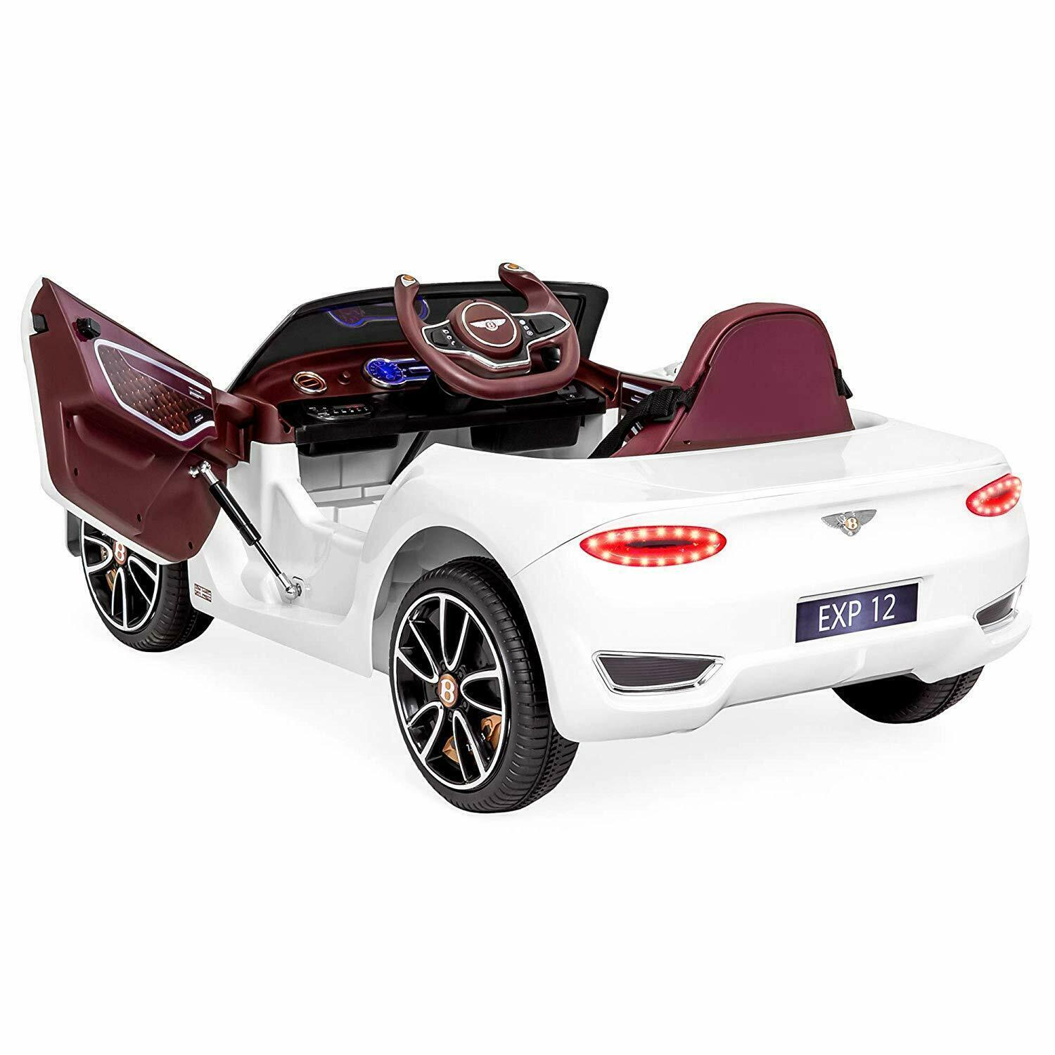 12v Ride on Toys Kids Electric Car With Remote LED MP3 Bentley EXP12 Style