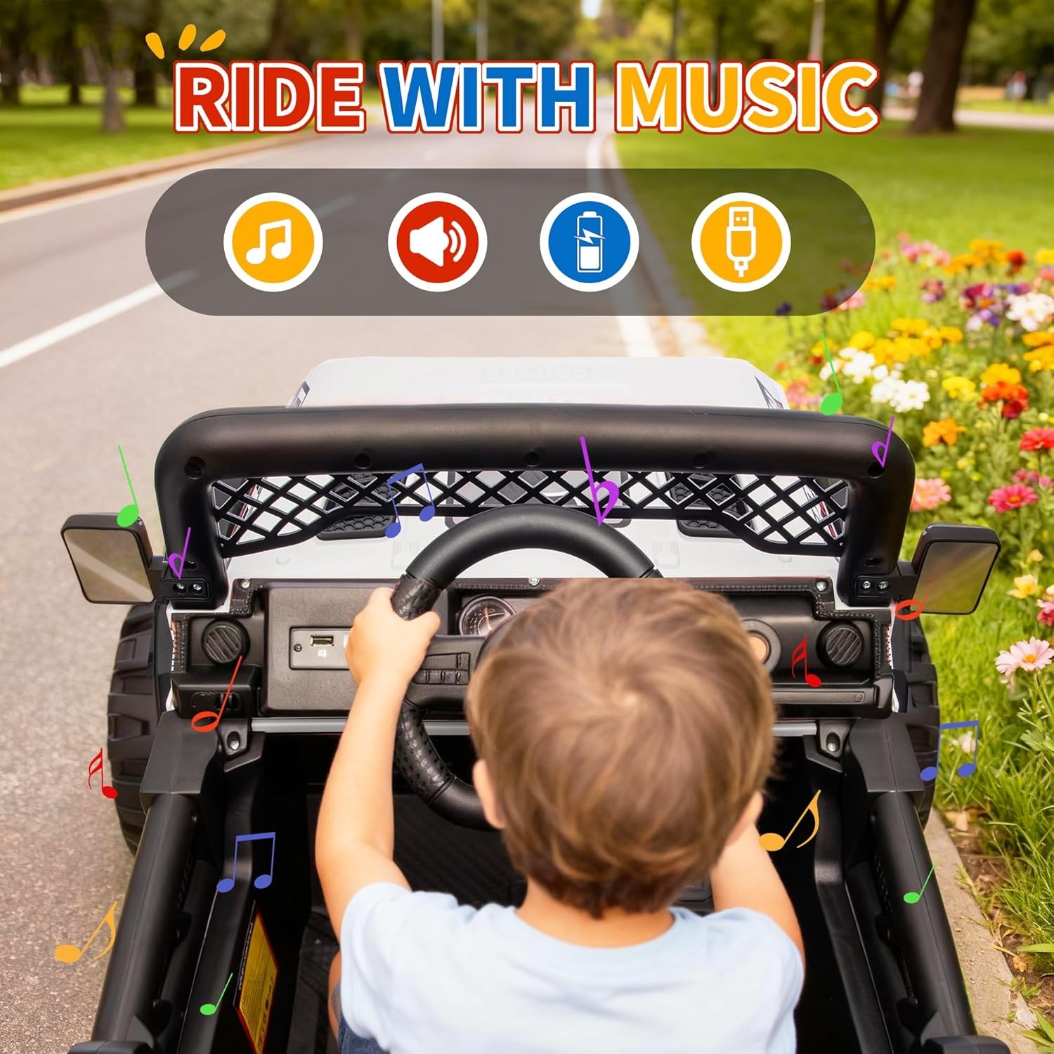 12V Kids Ride On Truck Car Electric Vehicle Remote Control LED Lights Music Gift