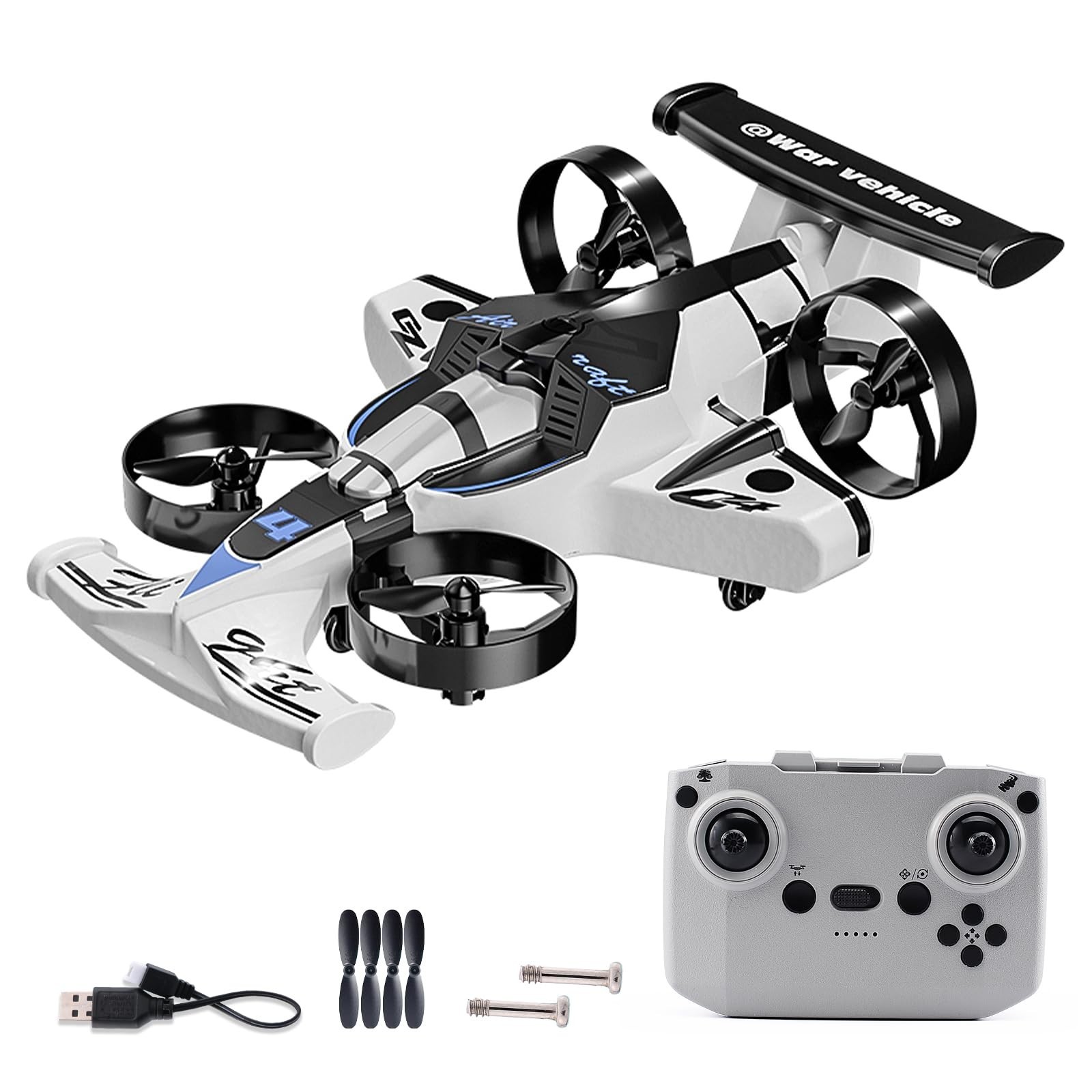 2-in-1 Flying Car & Stunt Drone, Racing Drift Aircraft，2in1 RC Quadcopter