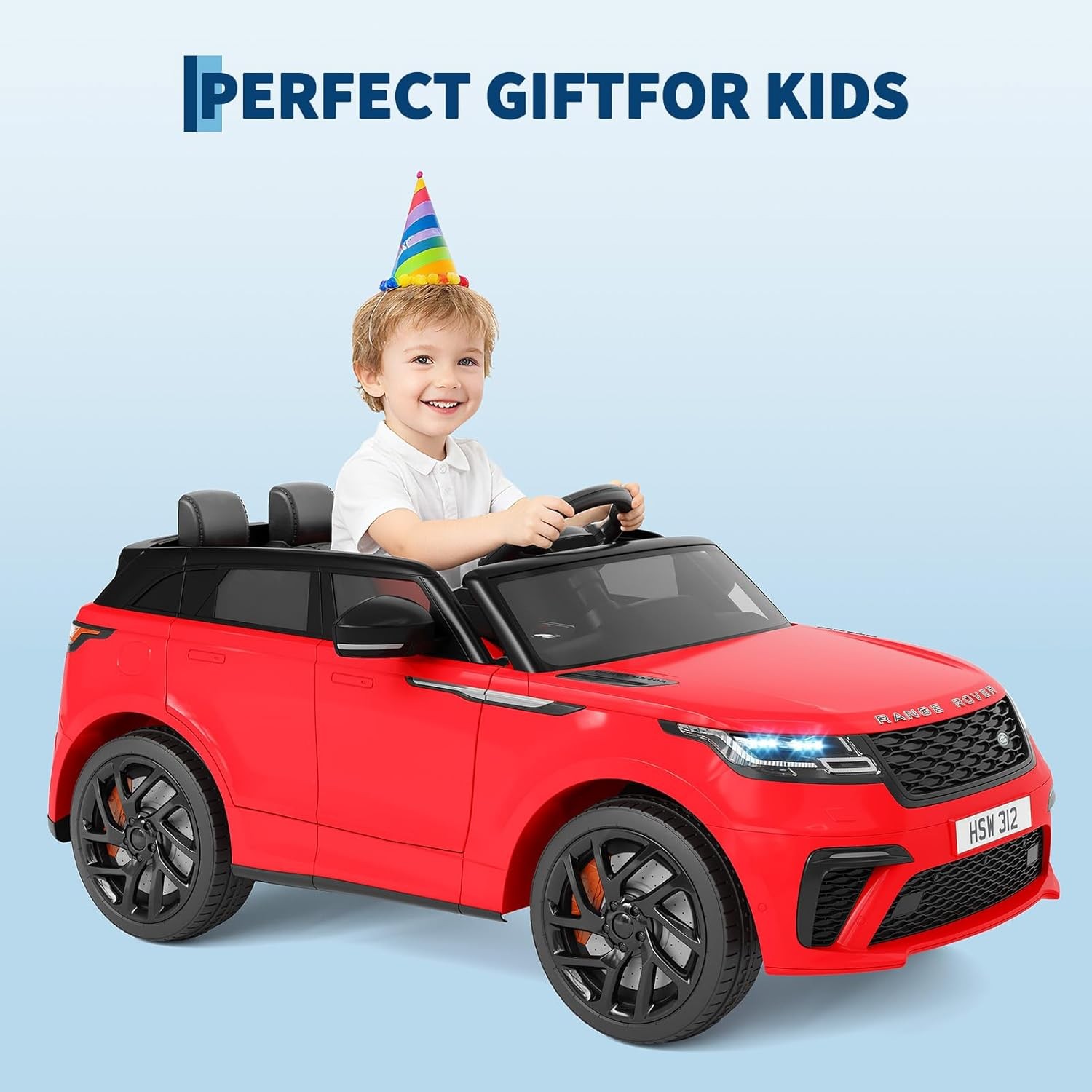 Kids Ride On Electric Car with Remote Licensed Land Rover for 4-8 w/ Mp3 Player