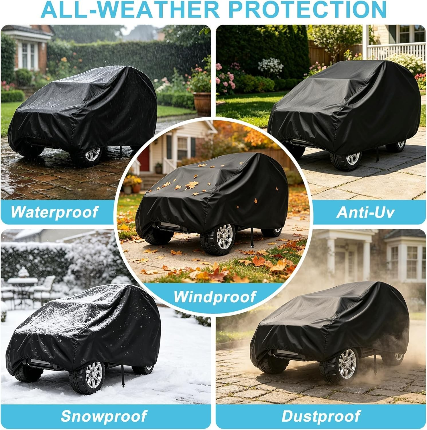 Water-Resistant Toy Car Cover for Kids | Adjustable Fit 52 x 28 inches