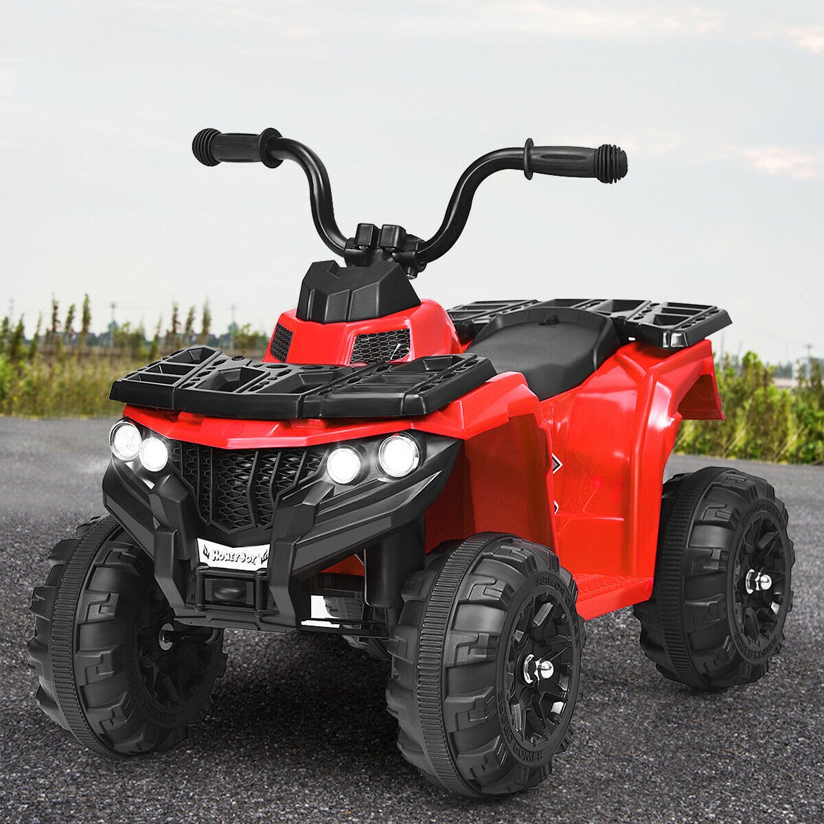 6V Battery Powered Kids Ride On ATV 4-Wheeler Quad w/ MP3 & LED Headlight Red