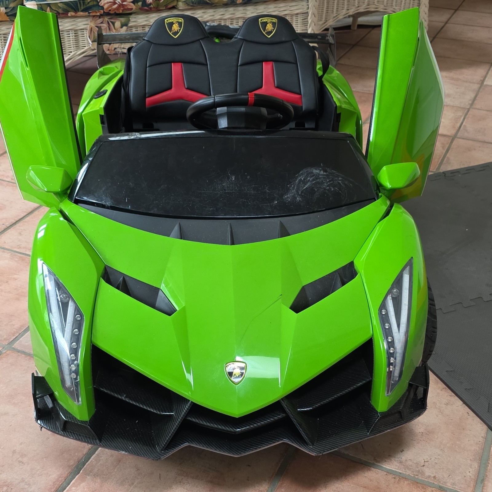 Lamborghini Green Battery-Powered Ride-On Car w/ Remote, Bluetooth, 2W or 4W
