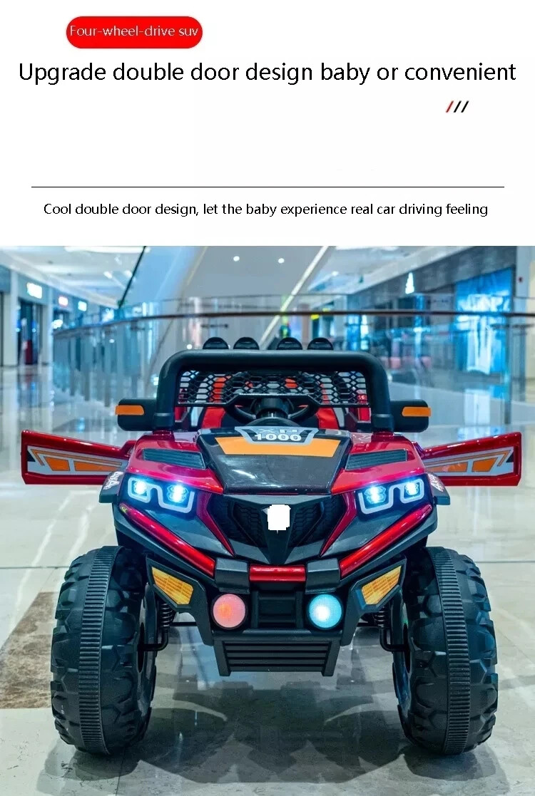 Electric Ride on Car 4 Wheels Motors Car with Music Lights Electric Car for Kid