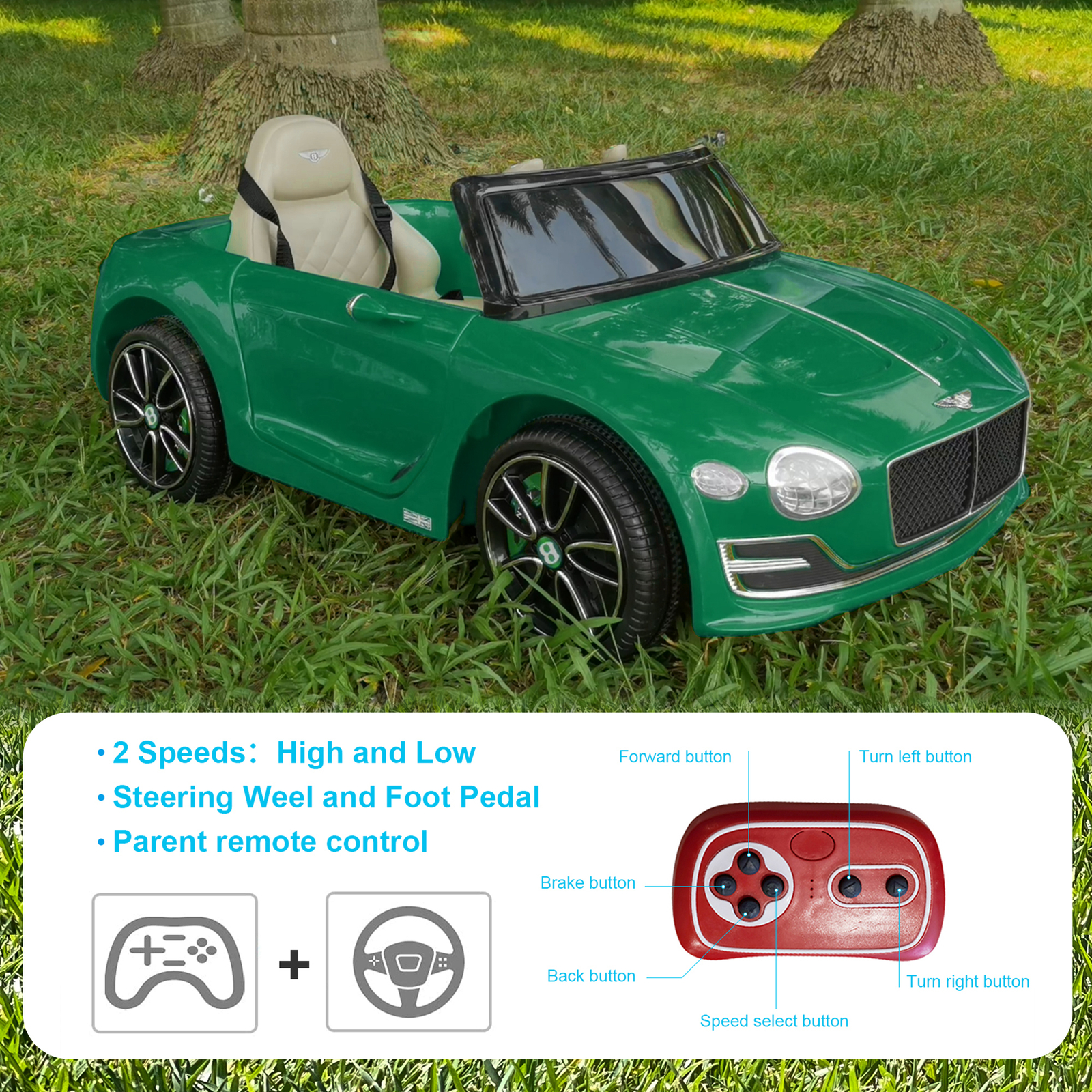 Licensed Bentley EXP12 12V Kids Electric Car Ride On Toys with Remote Control