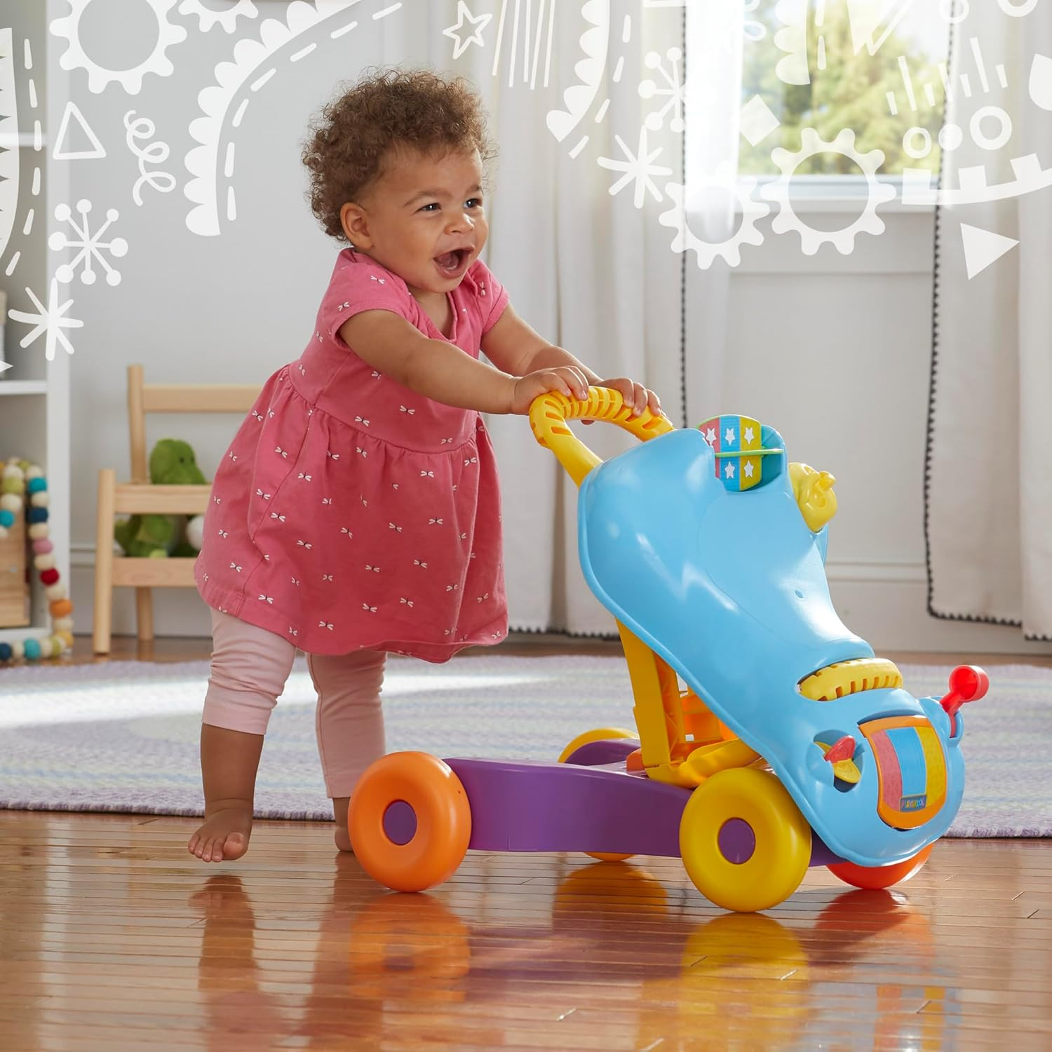 Step Start Walk ‘N Ride Active 2-In-1 Ride-On and Walker Toy for Toddlers and…