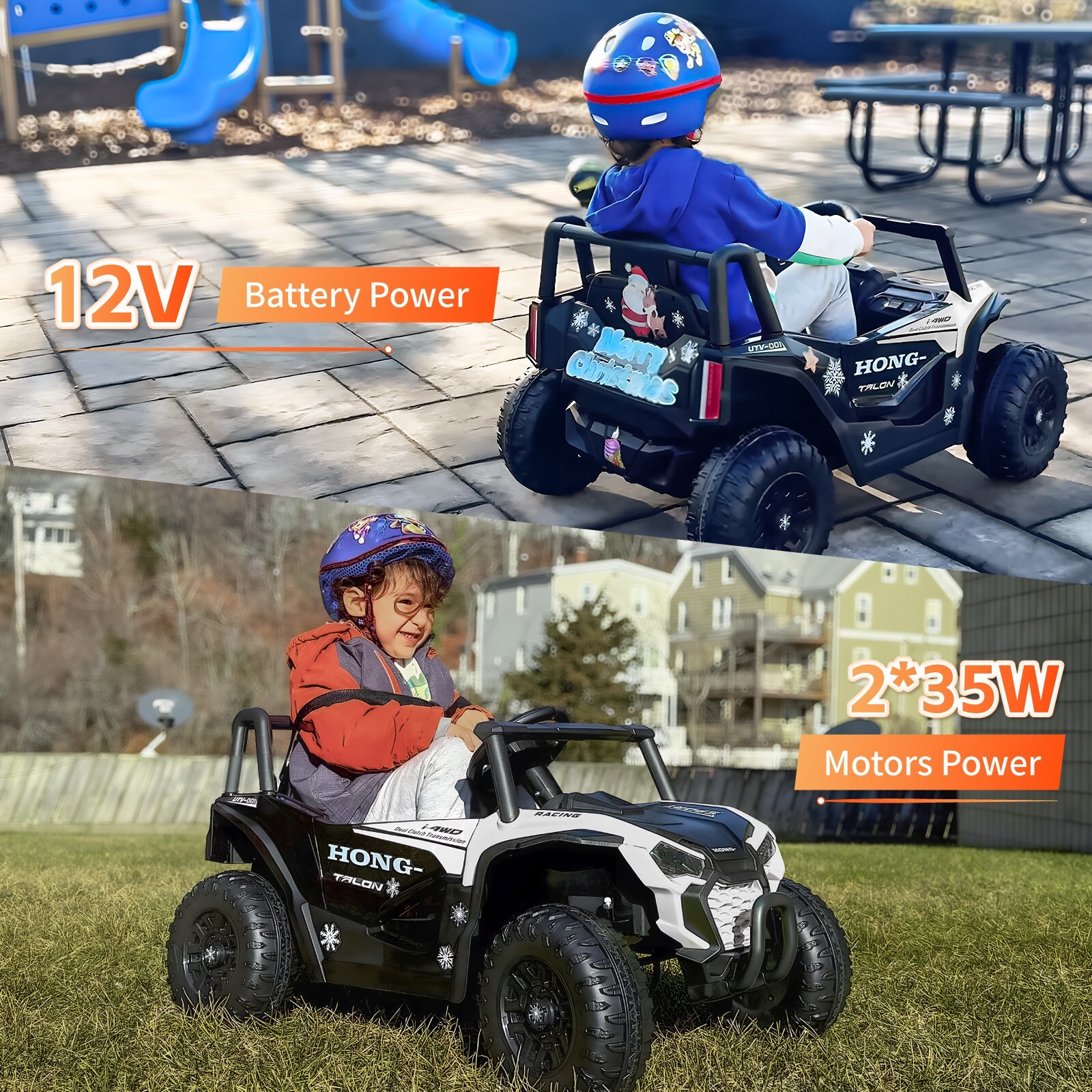 12V Kids Ride on UTV Electric Power Wheels Toy Quad Car w/ Remote LED Lights MP3
