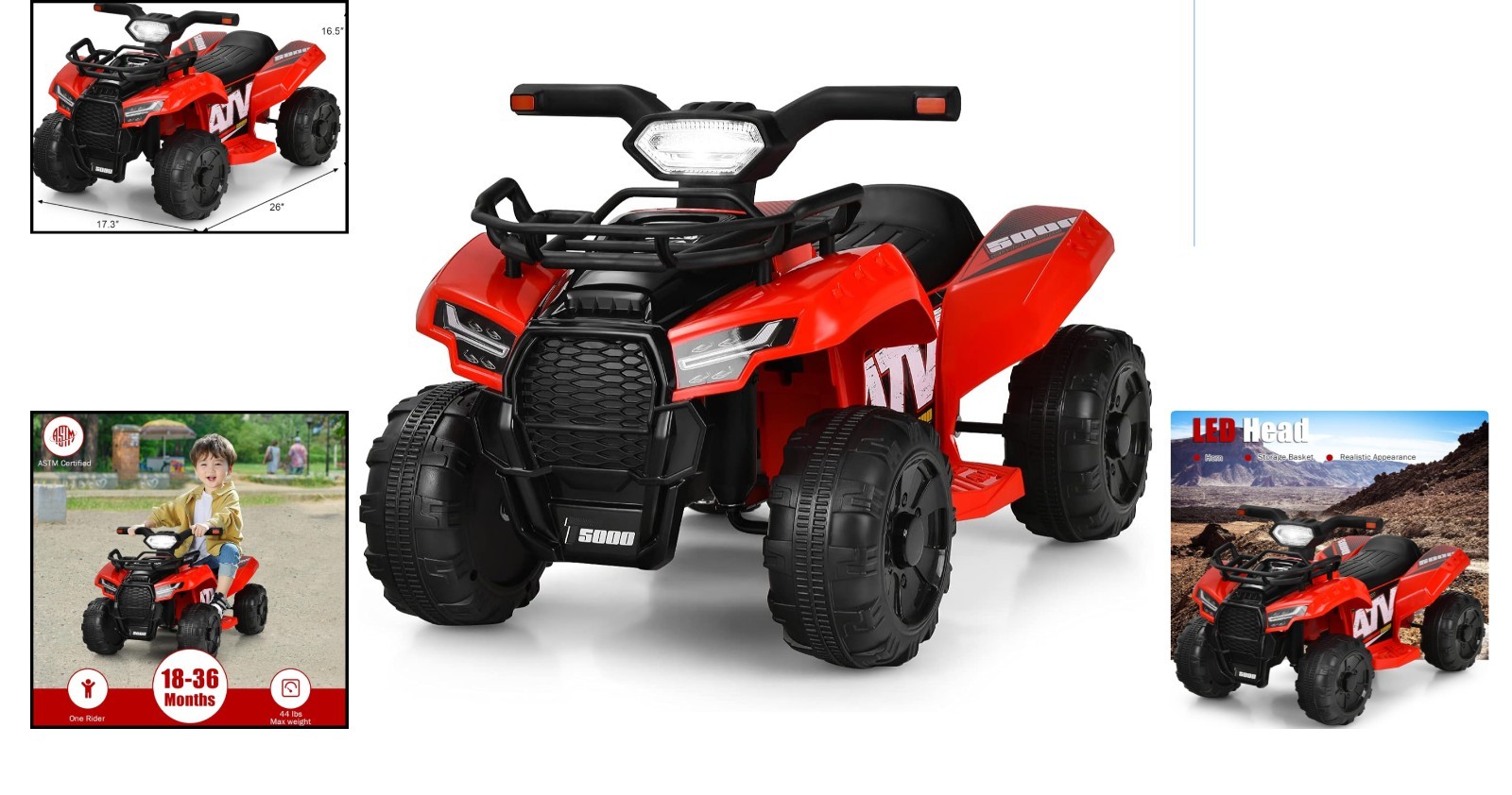 Best Choice Products 6V Kids Ride-On 4-Wheeler Quad ATV Car 1.8mph Max Speed