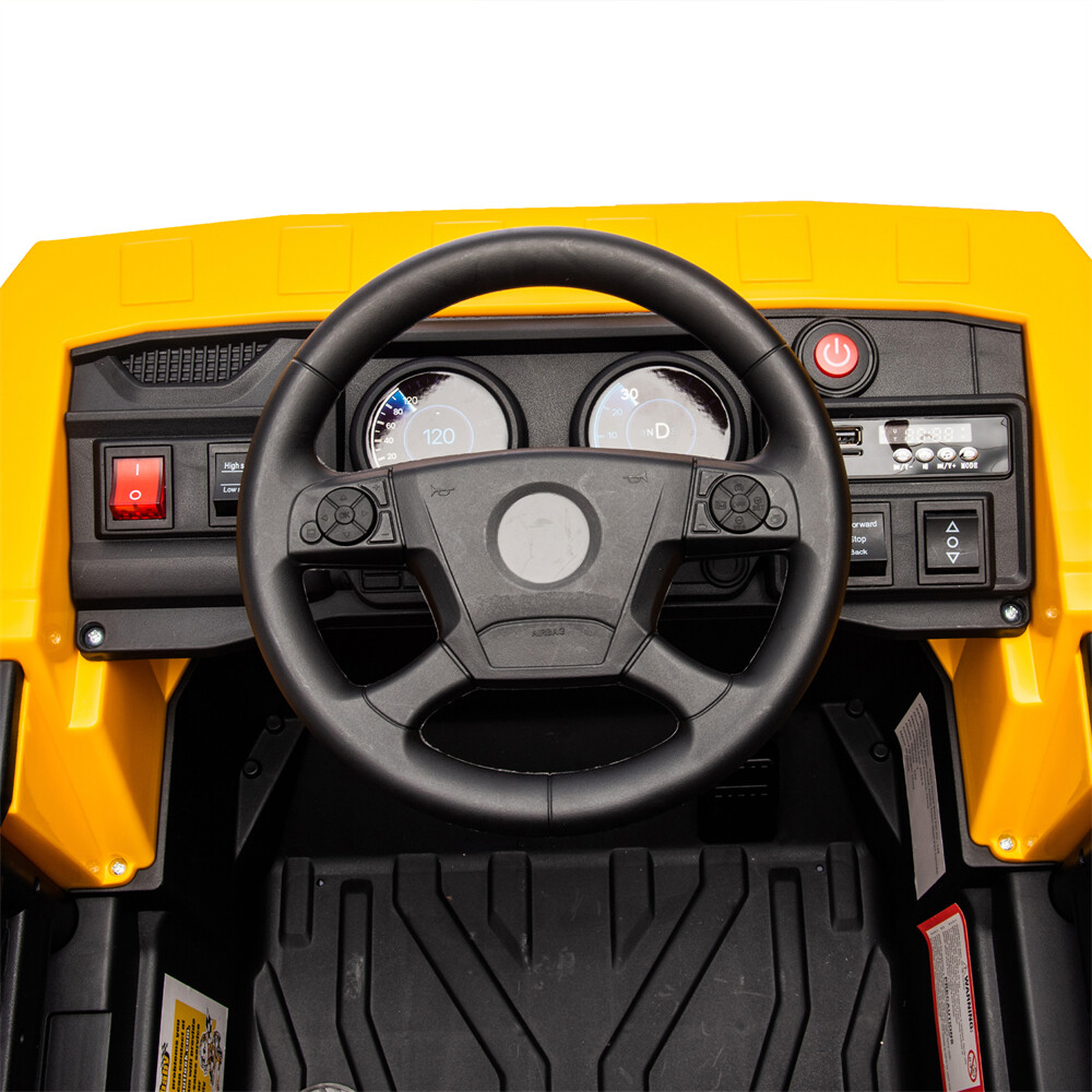 12V Kids Ride On Dump Truck W/ Remote Control 1.24-3.11MPH Kids Toy for Aged 3-5