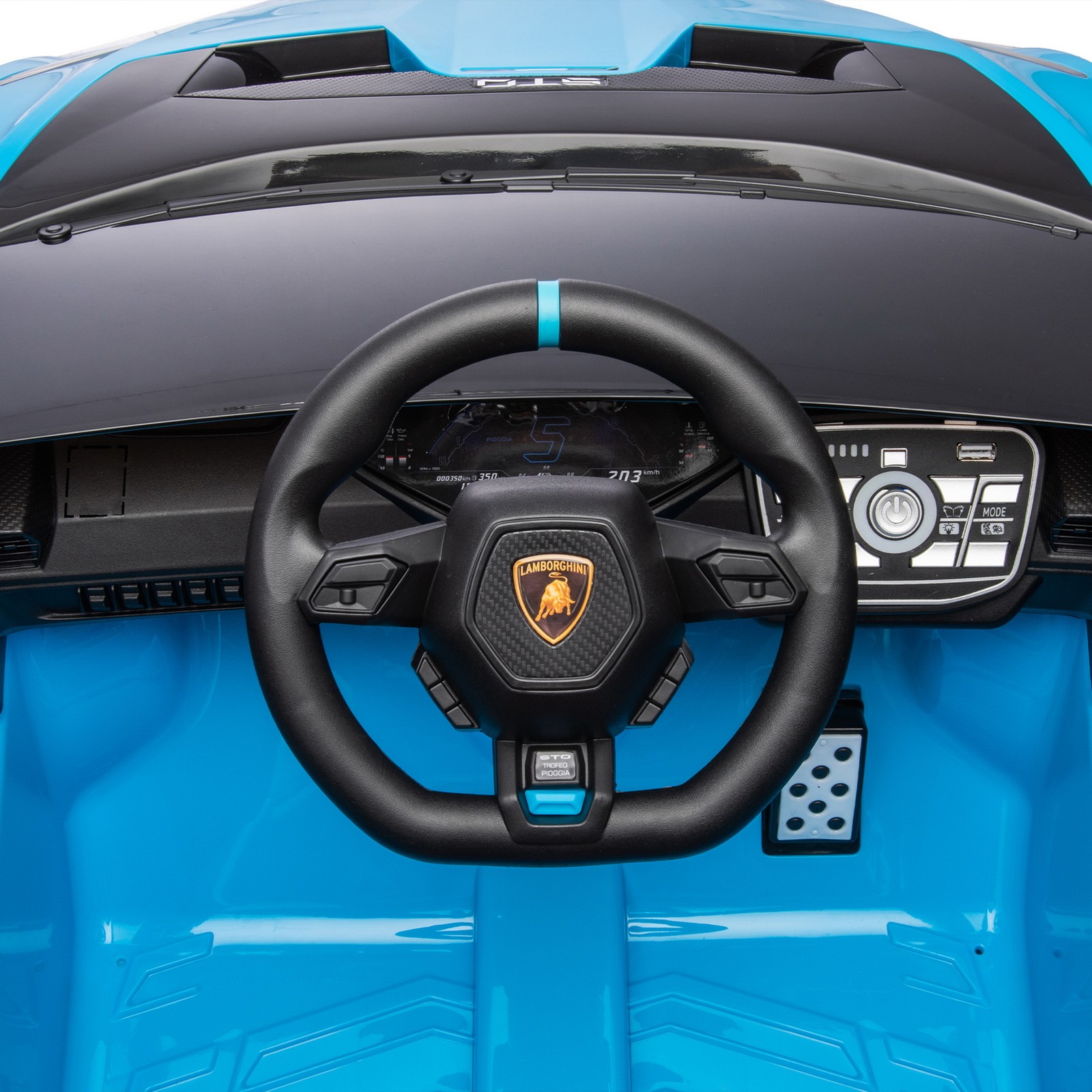 24V Licensed Lamborghini Huracan STO Ride On Super Car 360° Spin Drift LED Music