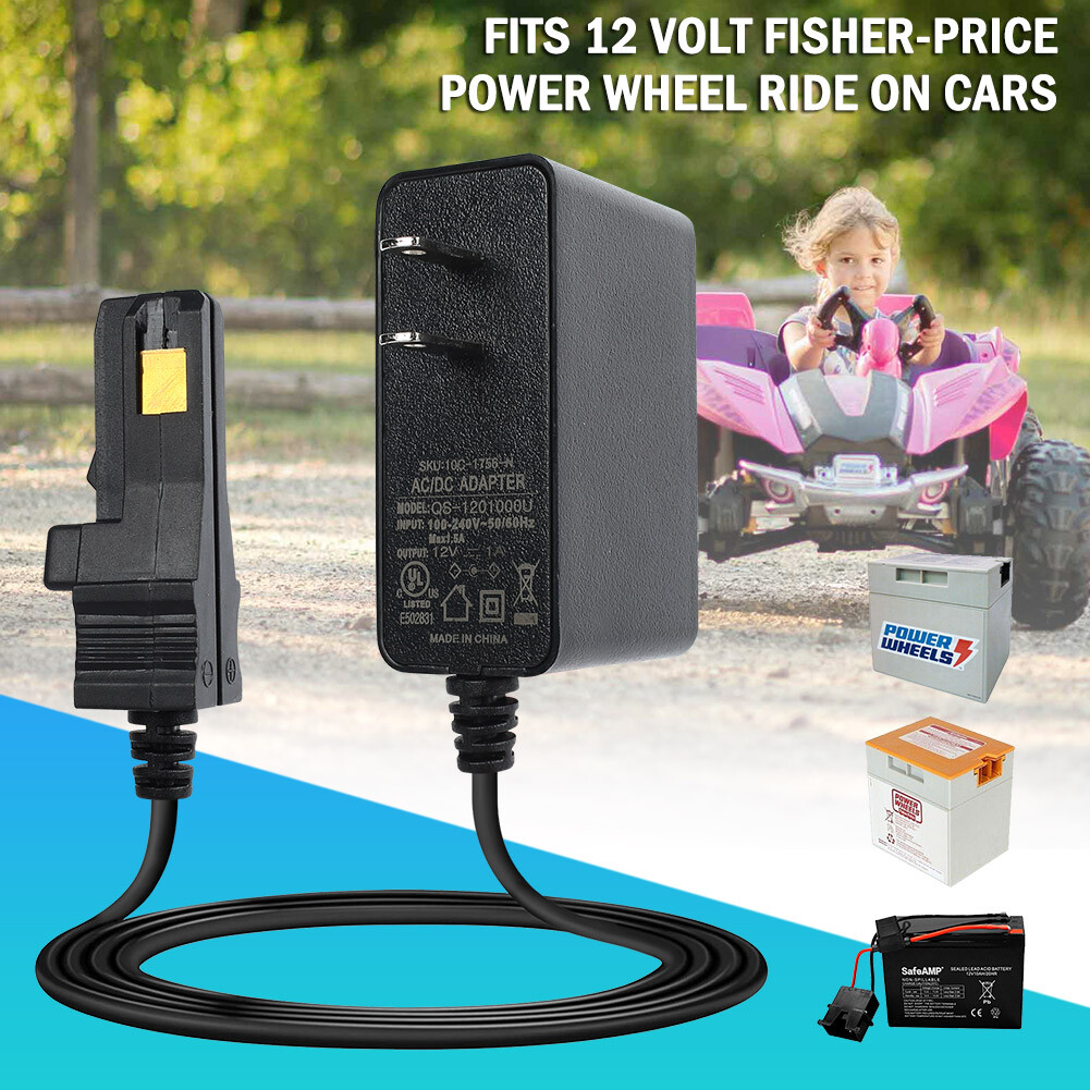 12-Volt Charger for Power Wheels Gray Battery and Orange Top Battery 00801-1778