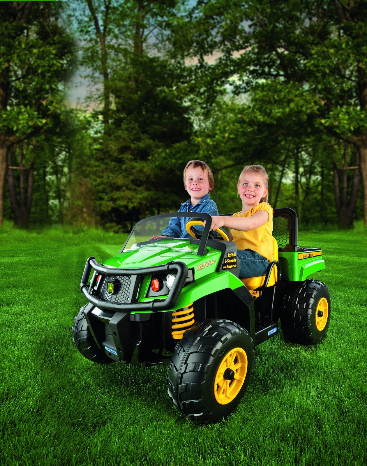 John Deere Gator XUV 12 Volt Battery Powered 2 Speed Ride On Kids Toy Peg Perego