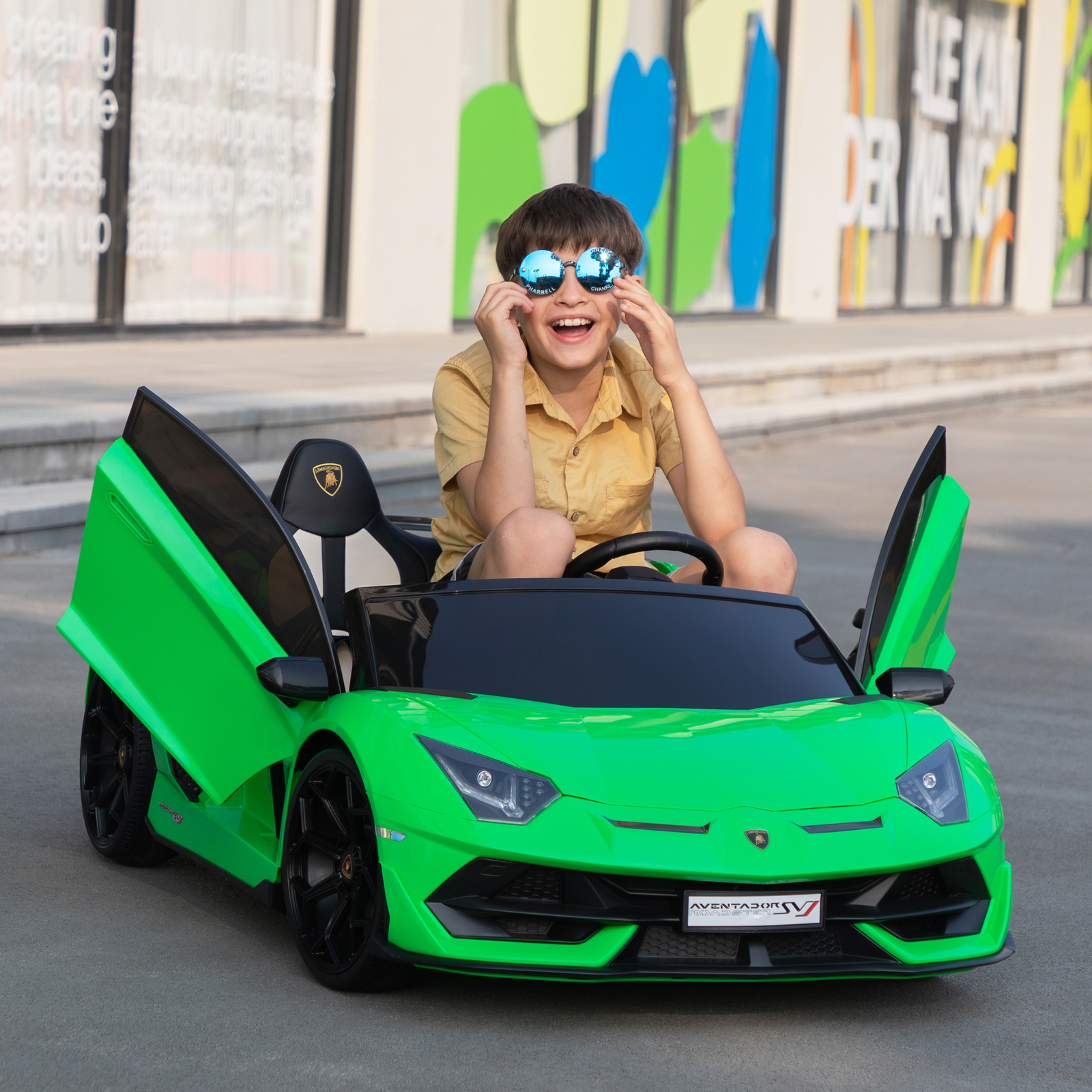 24V Kids Ride On Drift Car 2-Seater High Speed 13km/h Lamborghini w/Remote