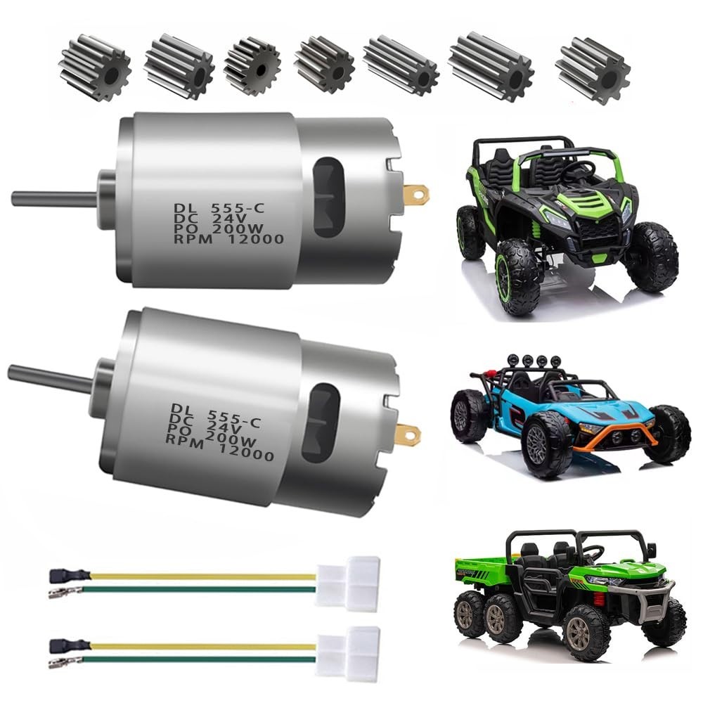 2PCS 24V RS555 12000 RPM Electric Drive Motor for Power Wheels Motor Upgrade,…