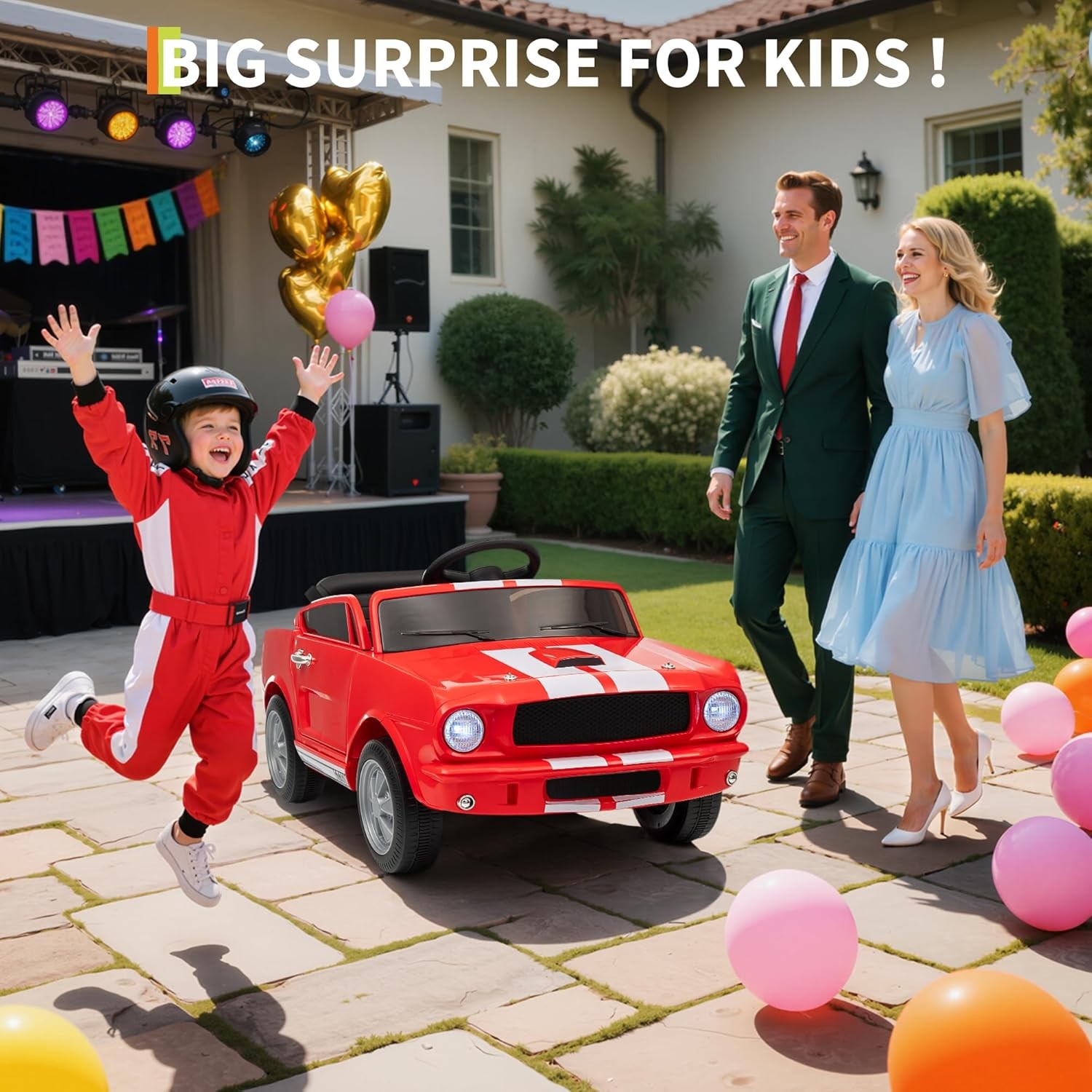 24V 2 Seater Ride on Licensed Shelby GT350 Electric Car Ride on Toys for Kids