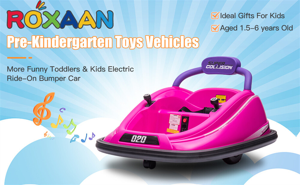 12V Kids Ride on Bumper Car 360° Spin Electric Vehicle w/ Parent Remote Control