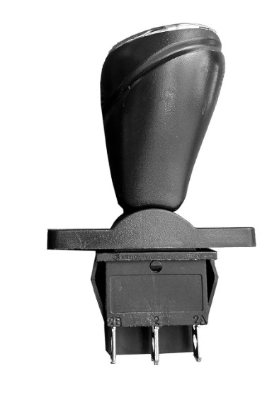 New! 3 Position Shifter/ Joystick with Plate, Black and Silver