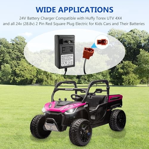 24V Battery Compatible with Ride On Toys for Kids, 24Volt (28.8V) Charger