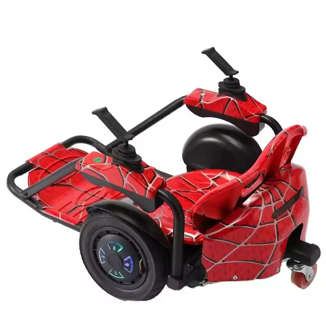 Children Electric Car 3-Wheels High Speed Drifting with shiny LED Light Spider-M