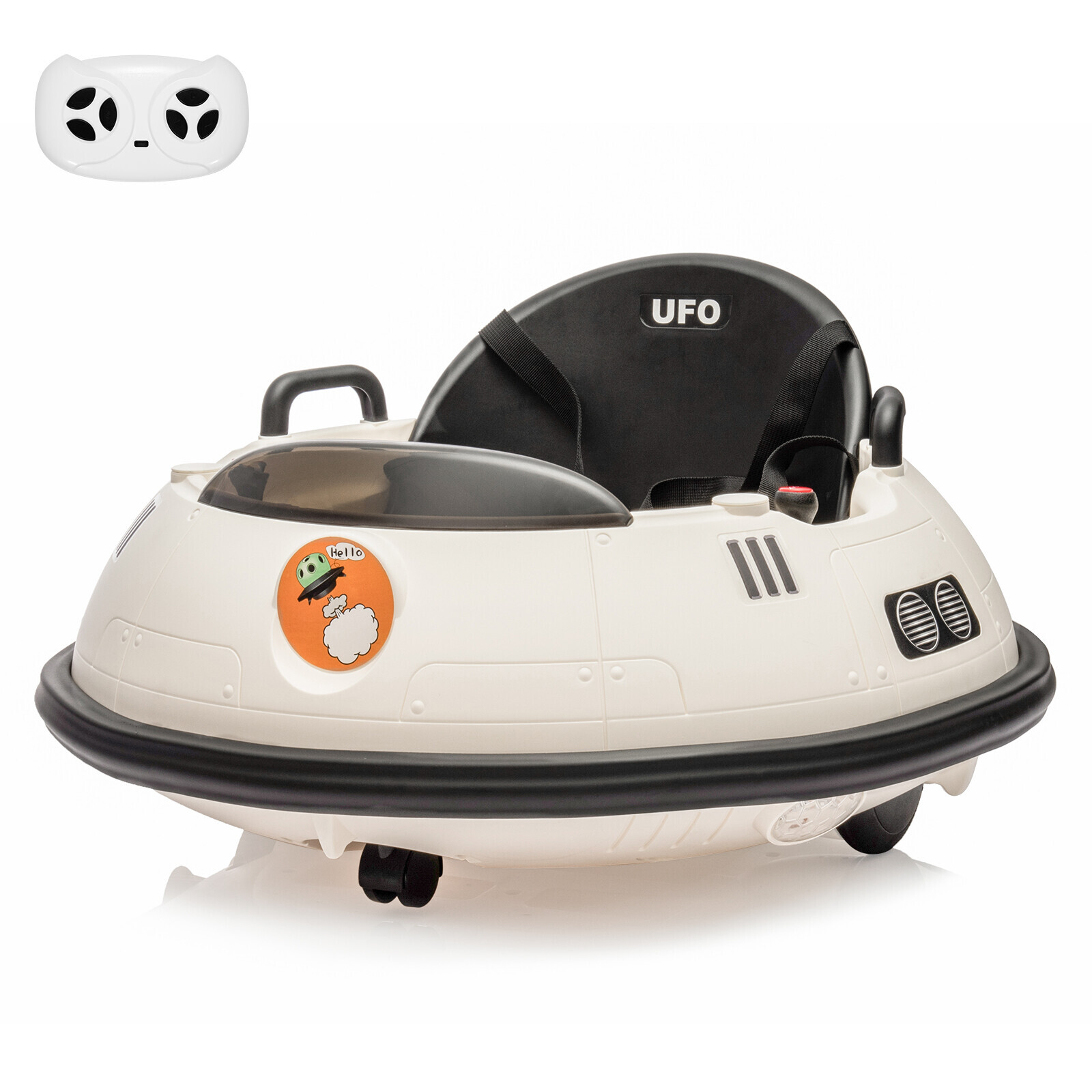 12V Electric Ride on Bumper Car for Toddlers, Kids Bumper Car w/ Remote Control