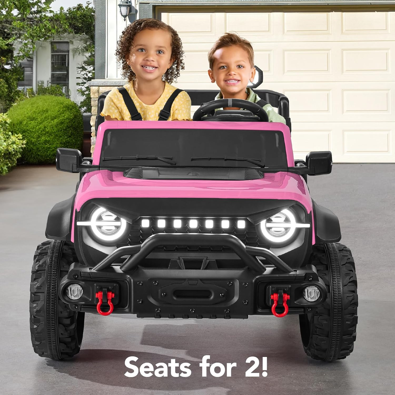 Best Choice Products Kids 24V 2-Seater Electric Ride on Car Truck W/ 132Lb Weigh