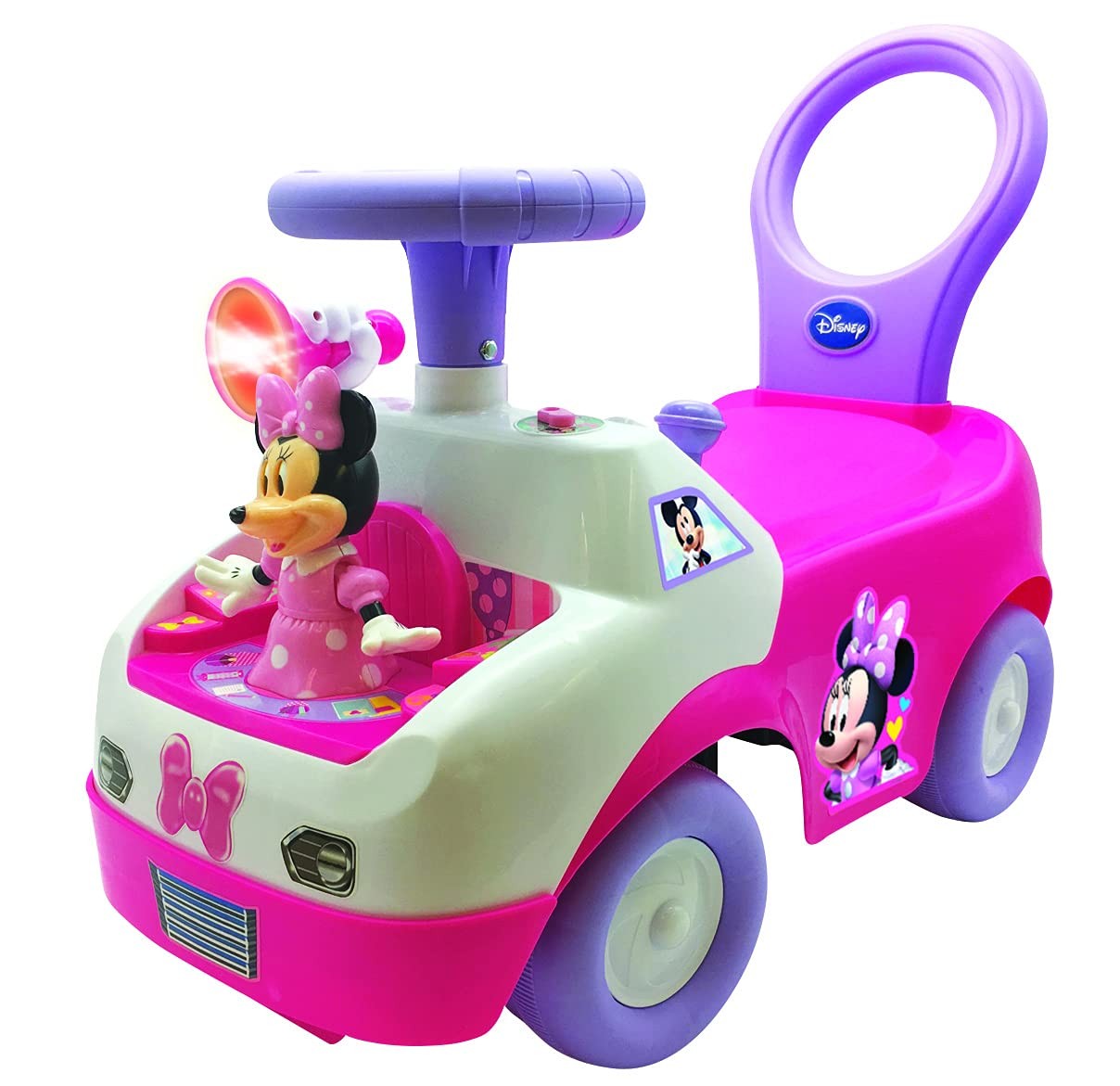 Minnie Mouse Ride On Toy With Interactive Music Lights Sounds And Steering Wheel