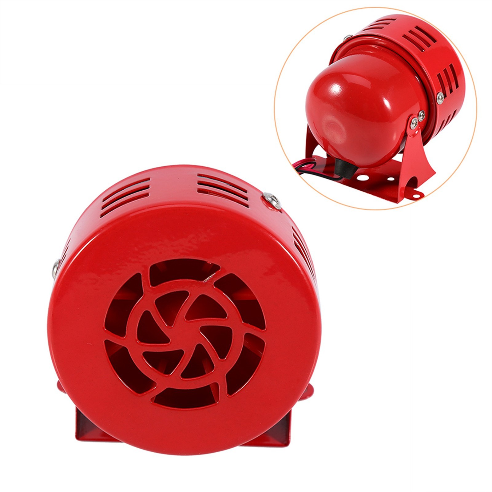 110 DB Durable Electric Motor Siren For Car Truck Motorcycle Compact Red Ai NZAD