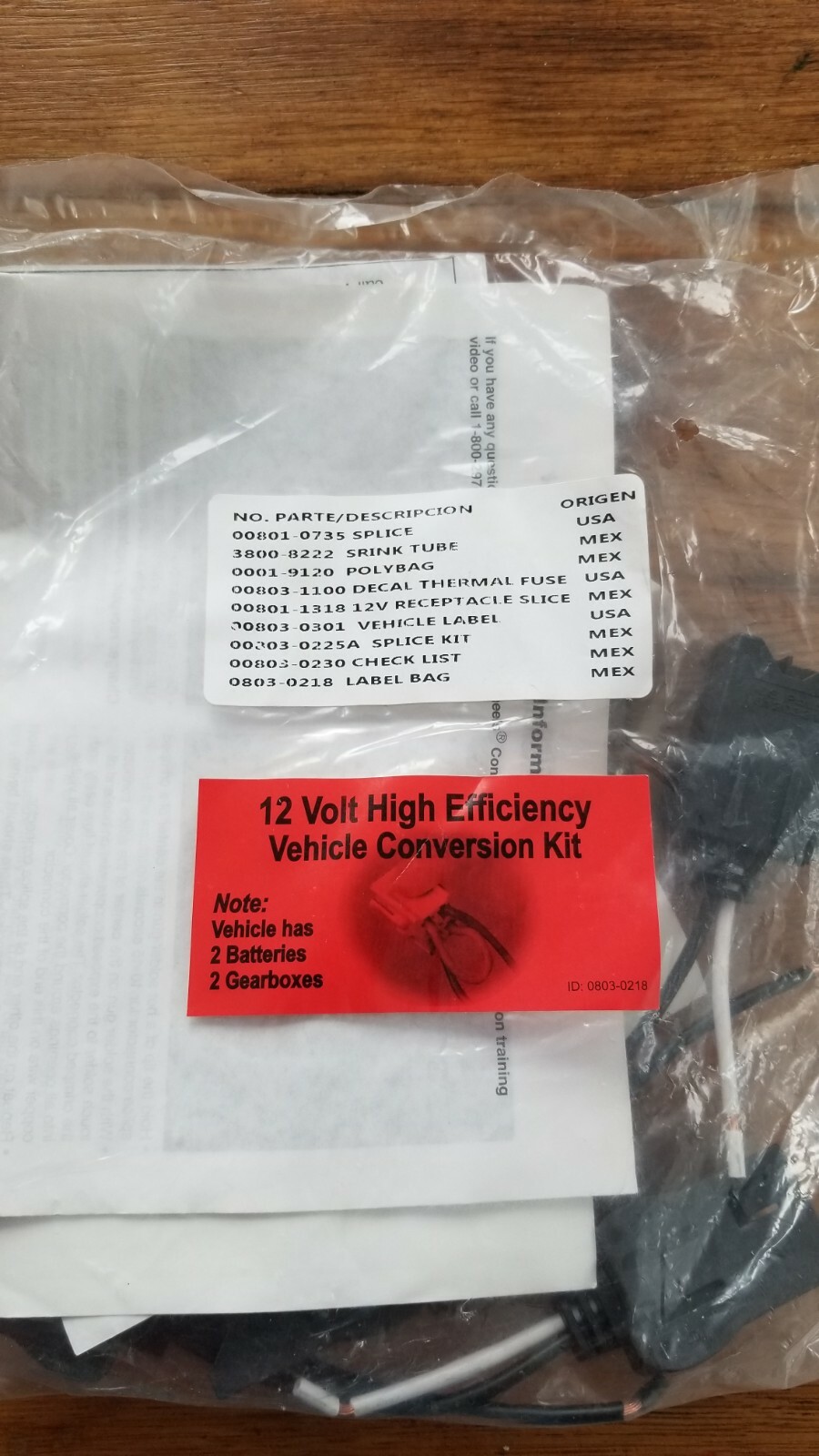 Power Wheels 803-218 12 Volt High Efficiency Vehicle Conversion Kit Red Bag