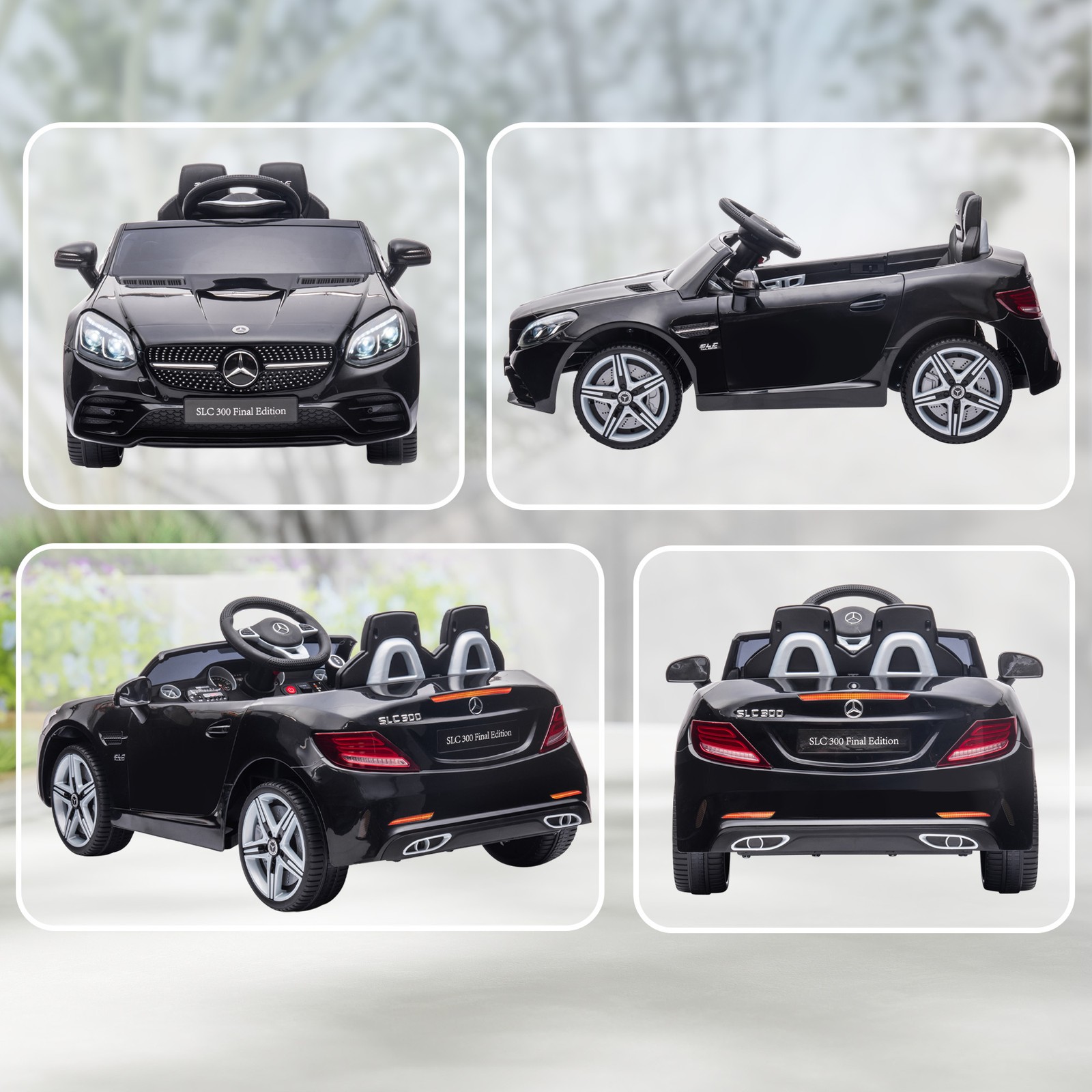 12V Ride On Toy Car for Kids with Remote Control, Black
