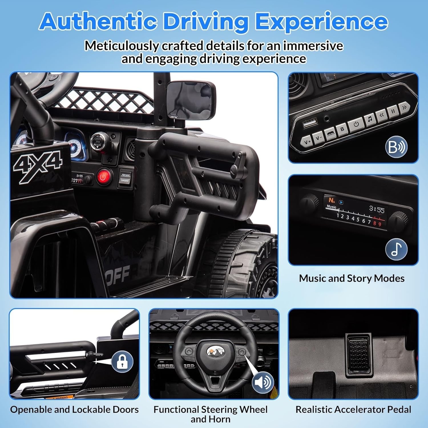 12V Kids Ride On Truck Car 2WD Battery Powered Vehicle with Remote Control