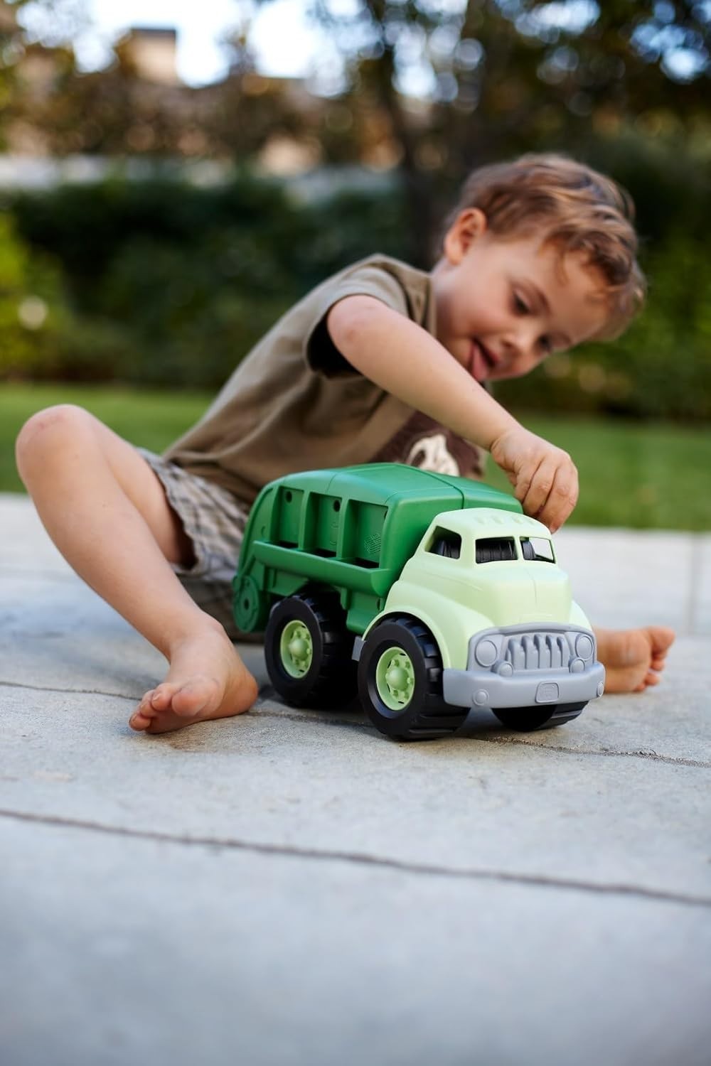 Kids Educational Recycling Truck – BPA Free Green Toy for Fine Motor Skills 12M+