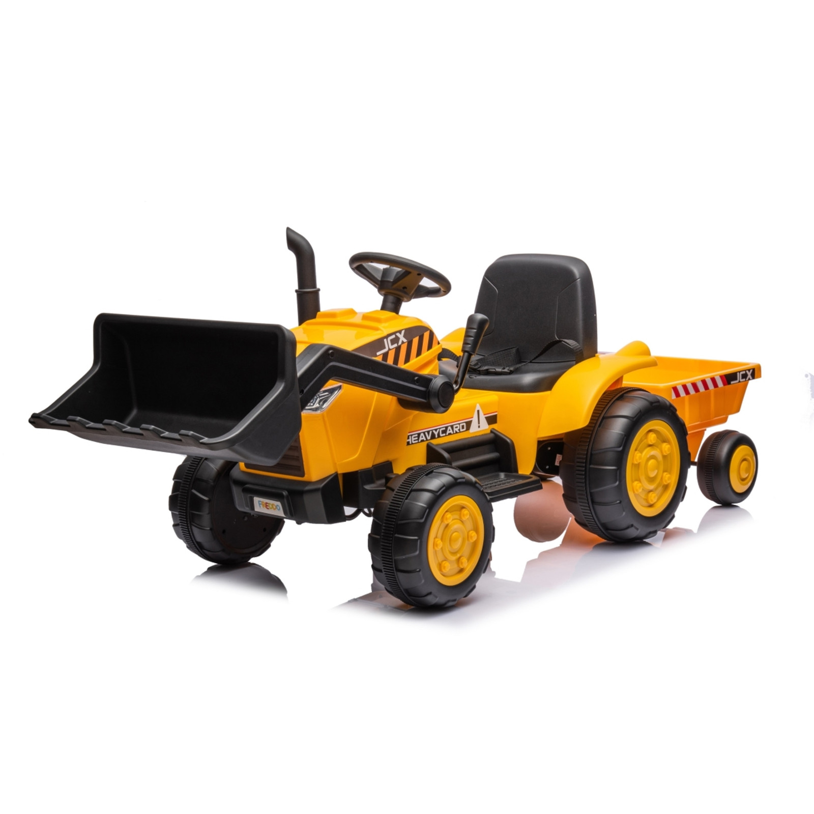 12V Freddo Kids Excavator Ride On Tractor Construction Car W/ Front Shovel Yello